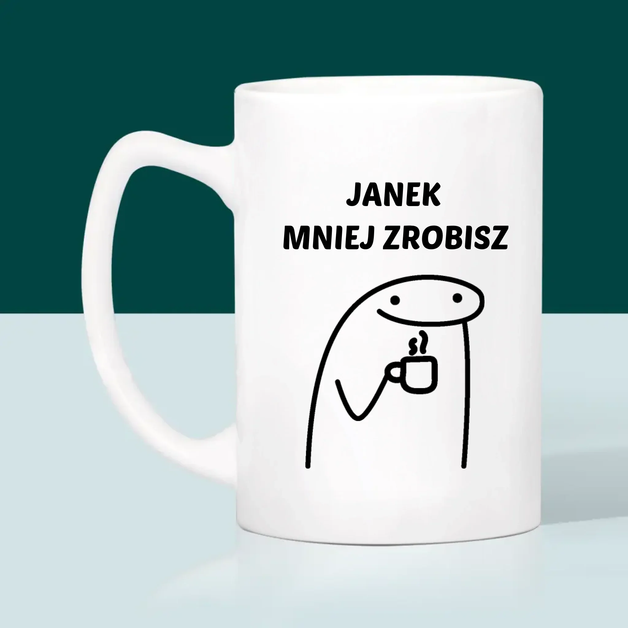 Bez Cenzury: Mniej Zrobisz - Kubek z Nadrukiem - Image 4