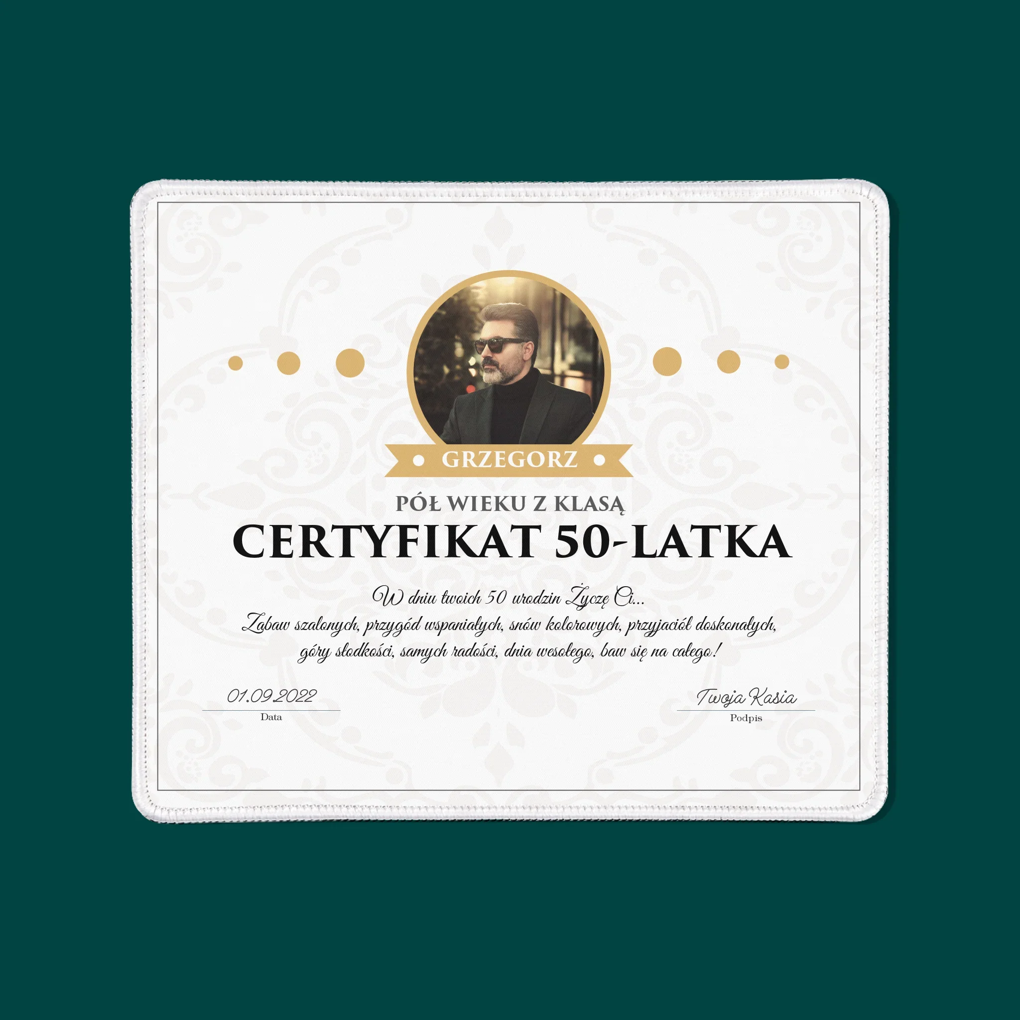 Certyfkat: Certyfikat 50-Latka - Podkładka Pod Myszkę - Image 3