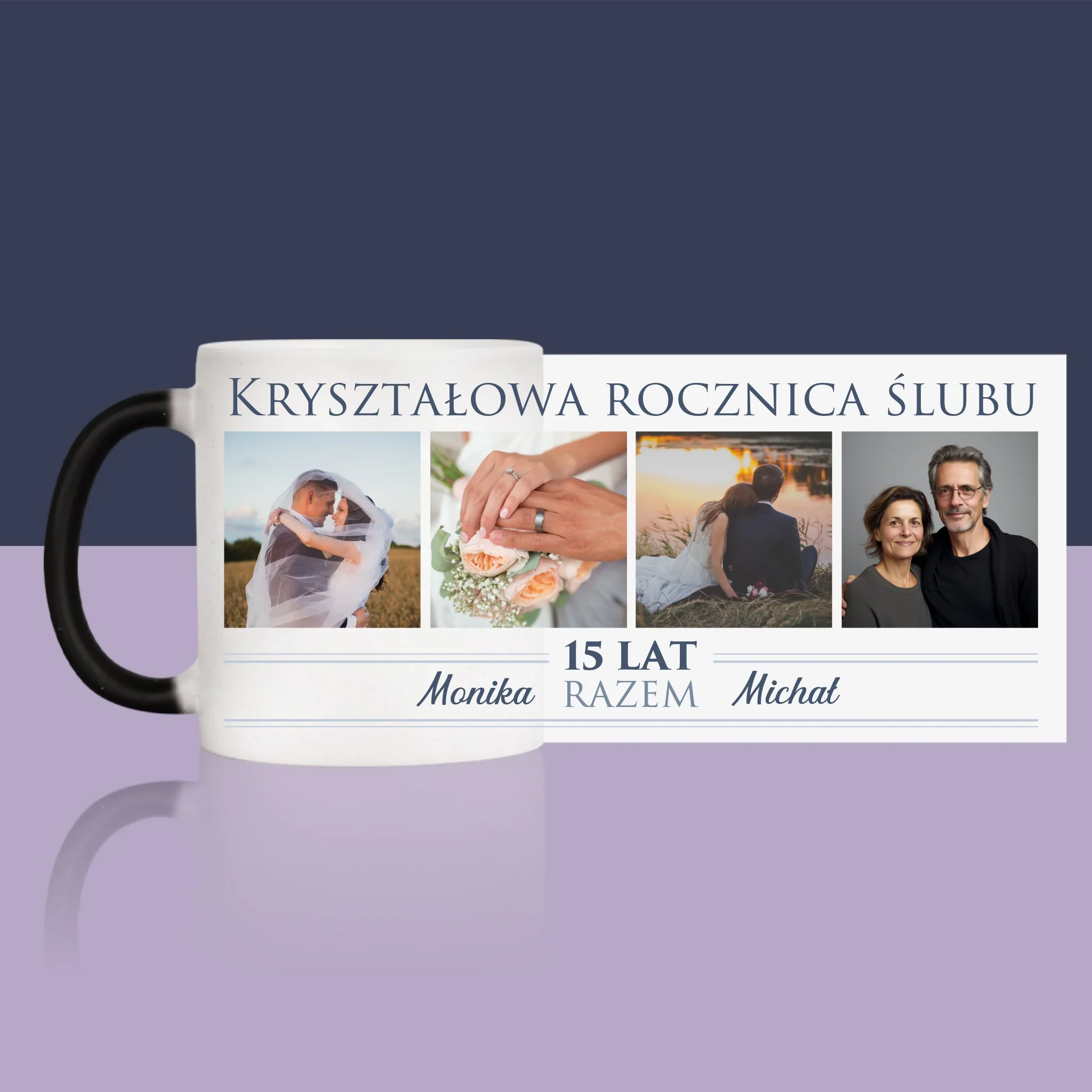 Fotokolaż: 15 Lat Razem - Kubek z Nadrukiem - Image 14