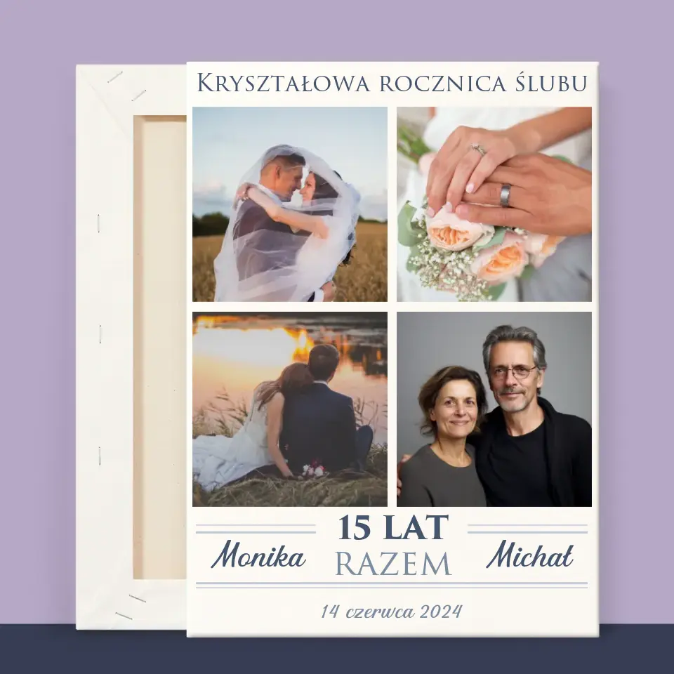 Fotokolaż: 15 Lat Razem - Wydruk Obramowany - Image 13