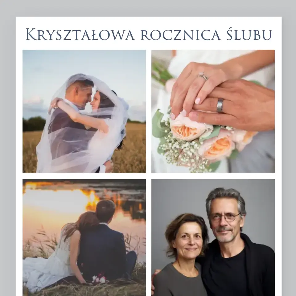 Fotokolaż: 15 Lat Razem - Wydruk Obramowany - Image 2