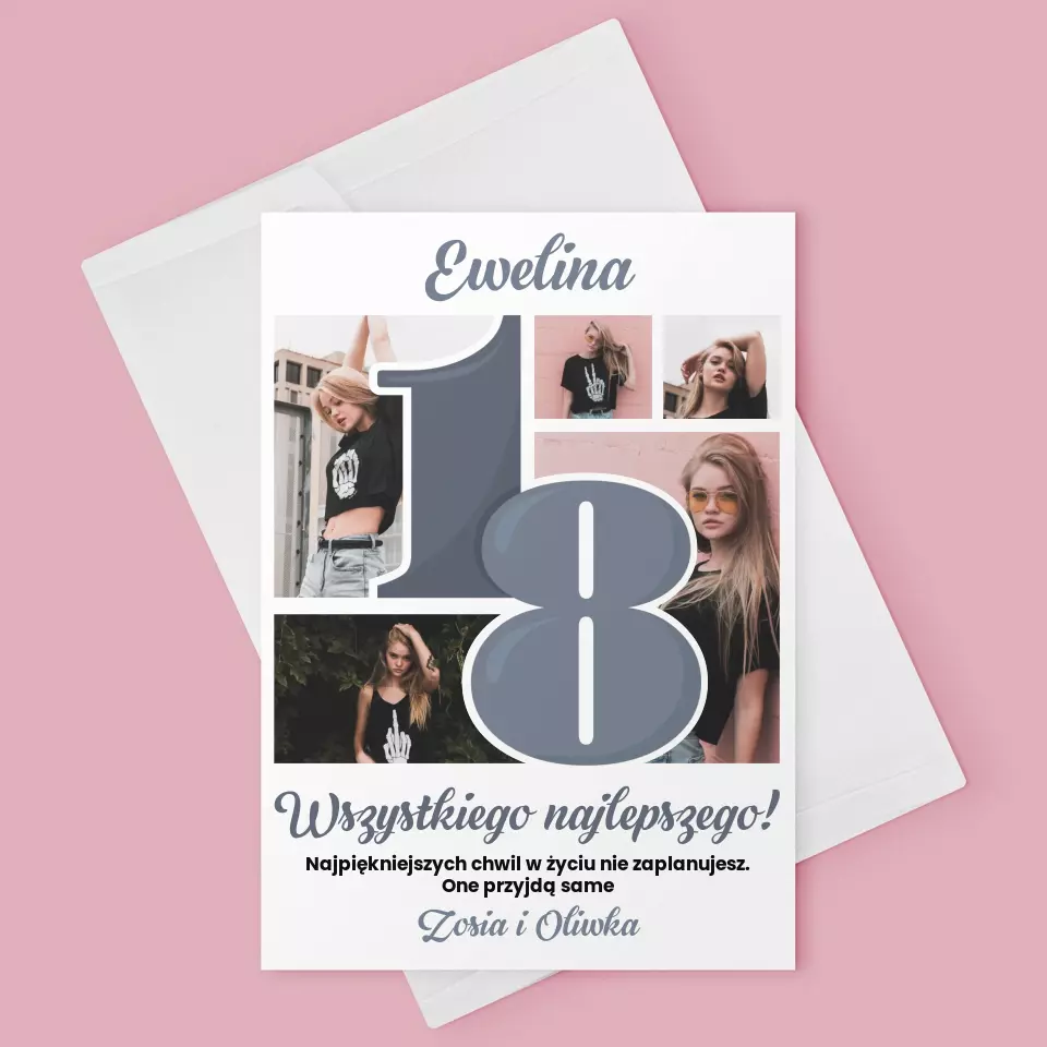Fotokolaż: 18 Najpiękniejsze Chwile - Kartka z Życzeniami - Image 3
