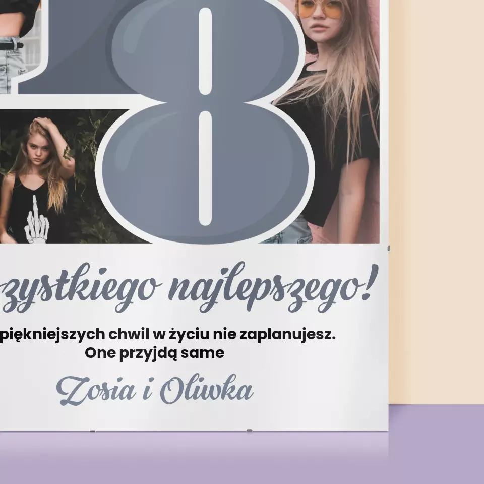 Fotokolaż: 18 Najpiękniejsze Chwile - Personalizowany Plakat - Image 2