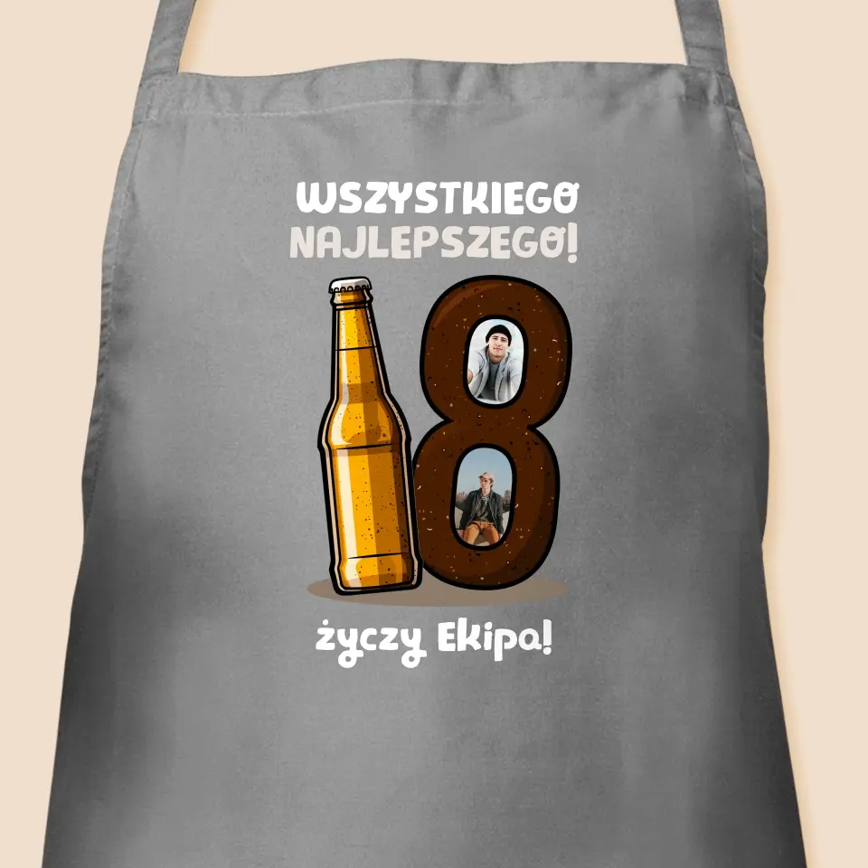 Fotokolaż: 18 Piwo - Fartuch z Nadrukiem - Image 3