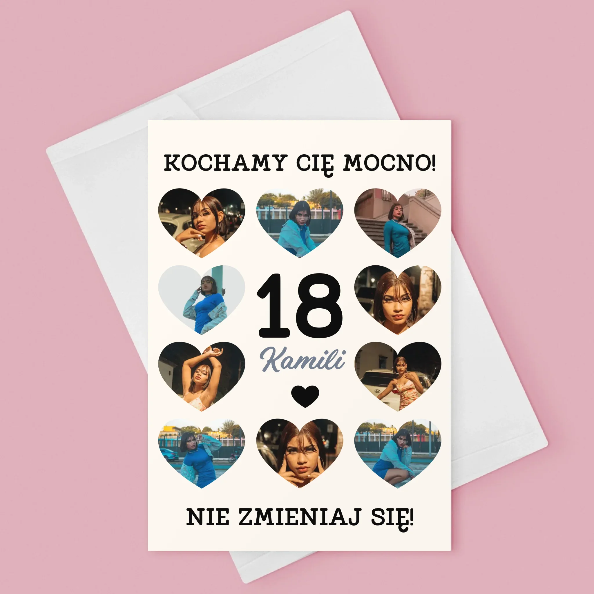 Fotokolaż: 18 Serca - Kartka z Życzeniami - Image 3
