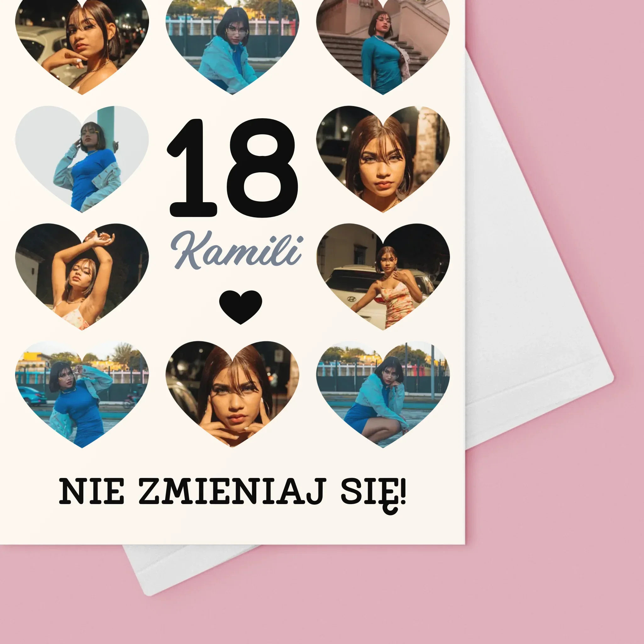 Fotokolaż: 18 Serca - Kartka z Życzeniami - Image 4