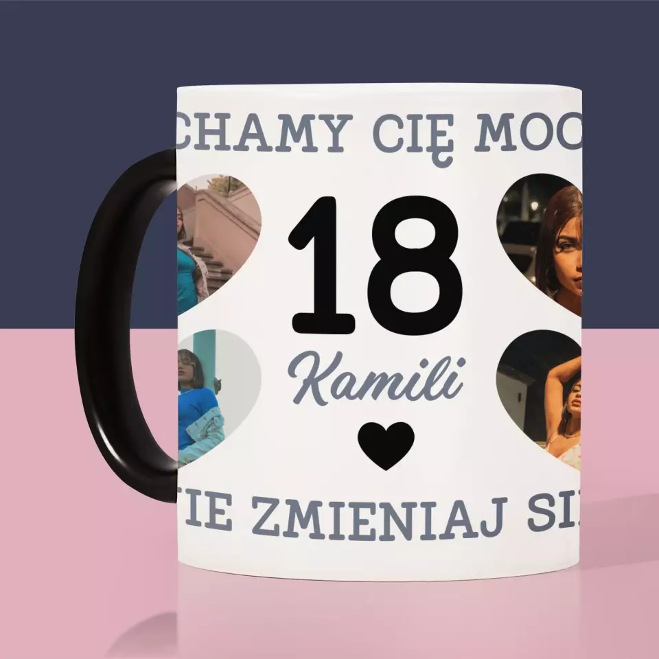 Fotokolaż: 18 Serca - Kubek z Nadrukiem - Image 5