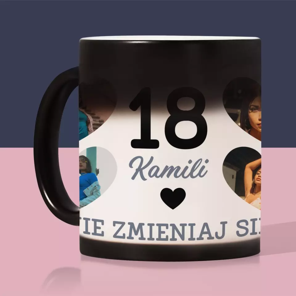 Fotokolaż: 18 Serca - Kubek z Nadrukiem - Image 6