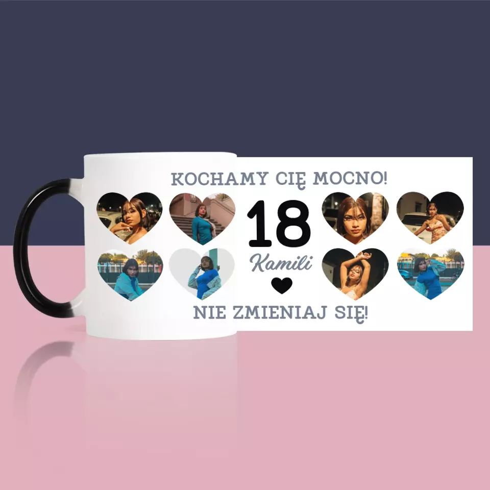 Fotokolaż: 18 Serca - Kubek z Nadrukiem - Image 7