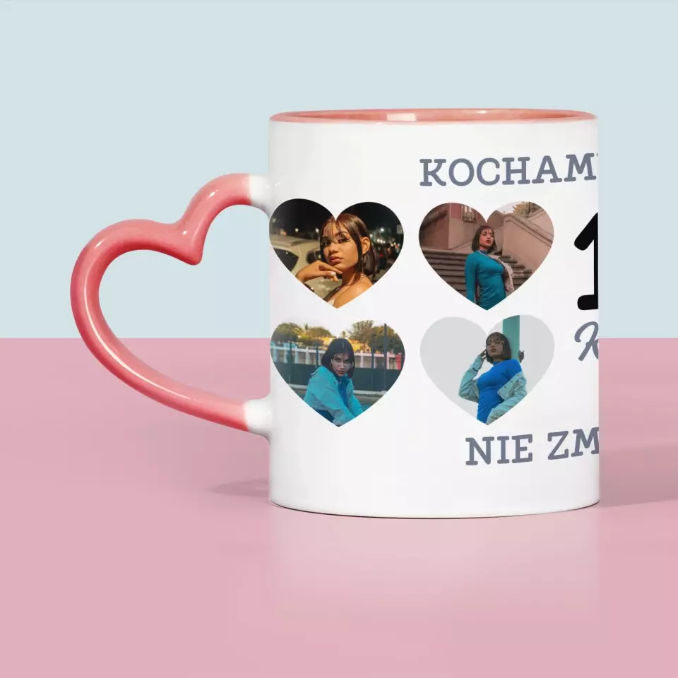 Fotokolaż: 18 Serca - Kubek z Nadrukiem - Image 9