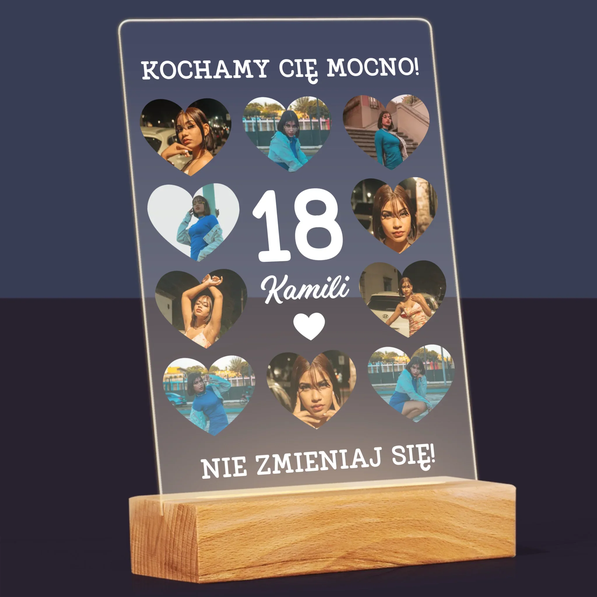 Fotokolaż: 18 Serca - Wydruk Na Szkle Akrylowym - Image 8