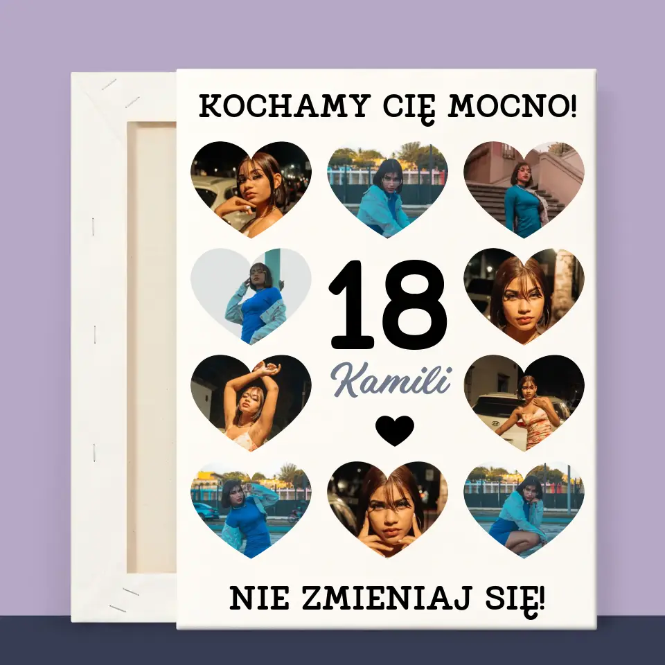 Fotokolaż: 18 Serca - Wydruk Obramowany - Image 11