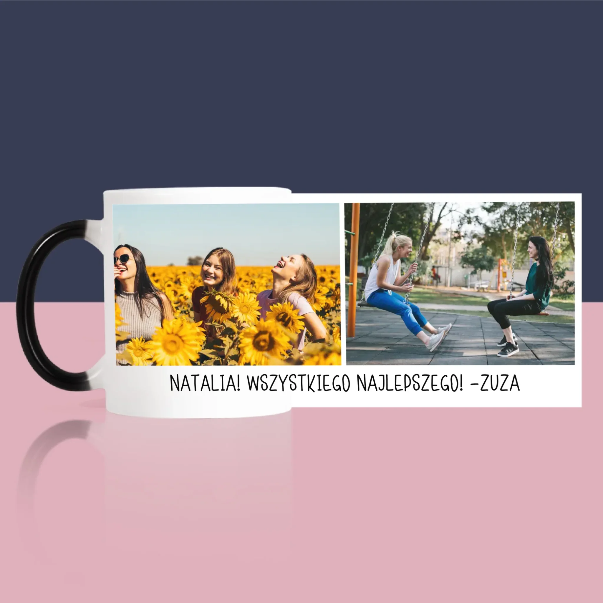 Fotokolaż: 2 Zdjęcia i Podpis - Kubek z Nadrukiem - Image 10