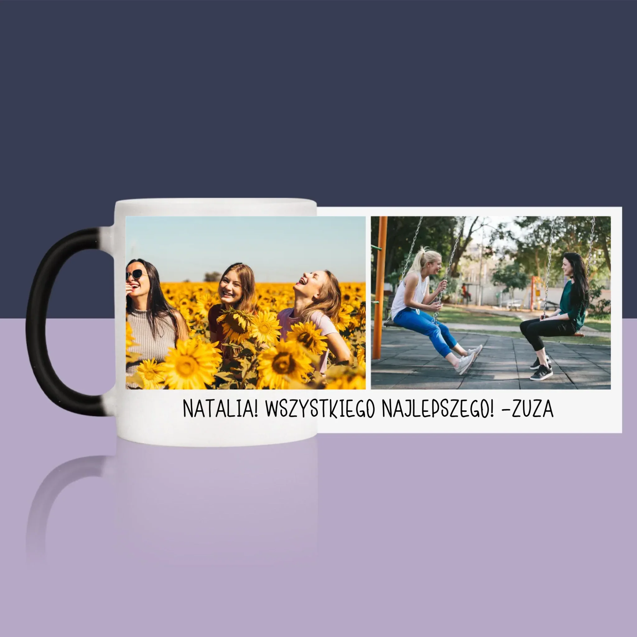 Fotokolaż: 2 Zdjęcia i Podpis - Kubek z Nadrukiem - Image 14