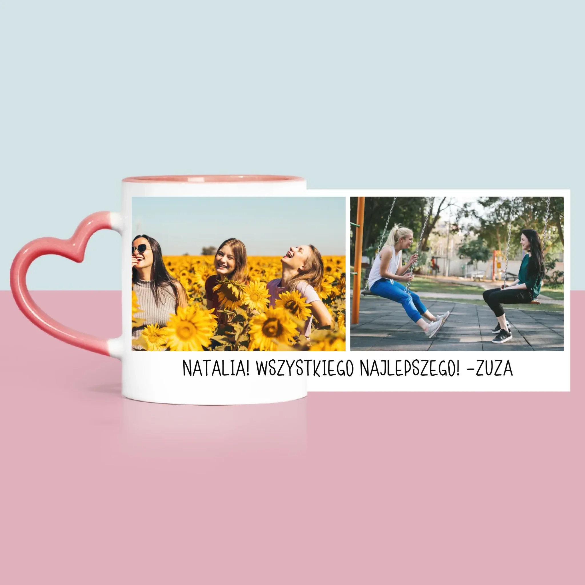 Fotokolaż: 2 Zdjęcia i Podpis - Kubek z Nadrukiem - Image 6
