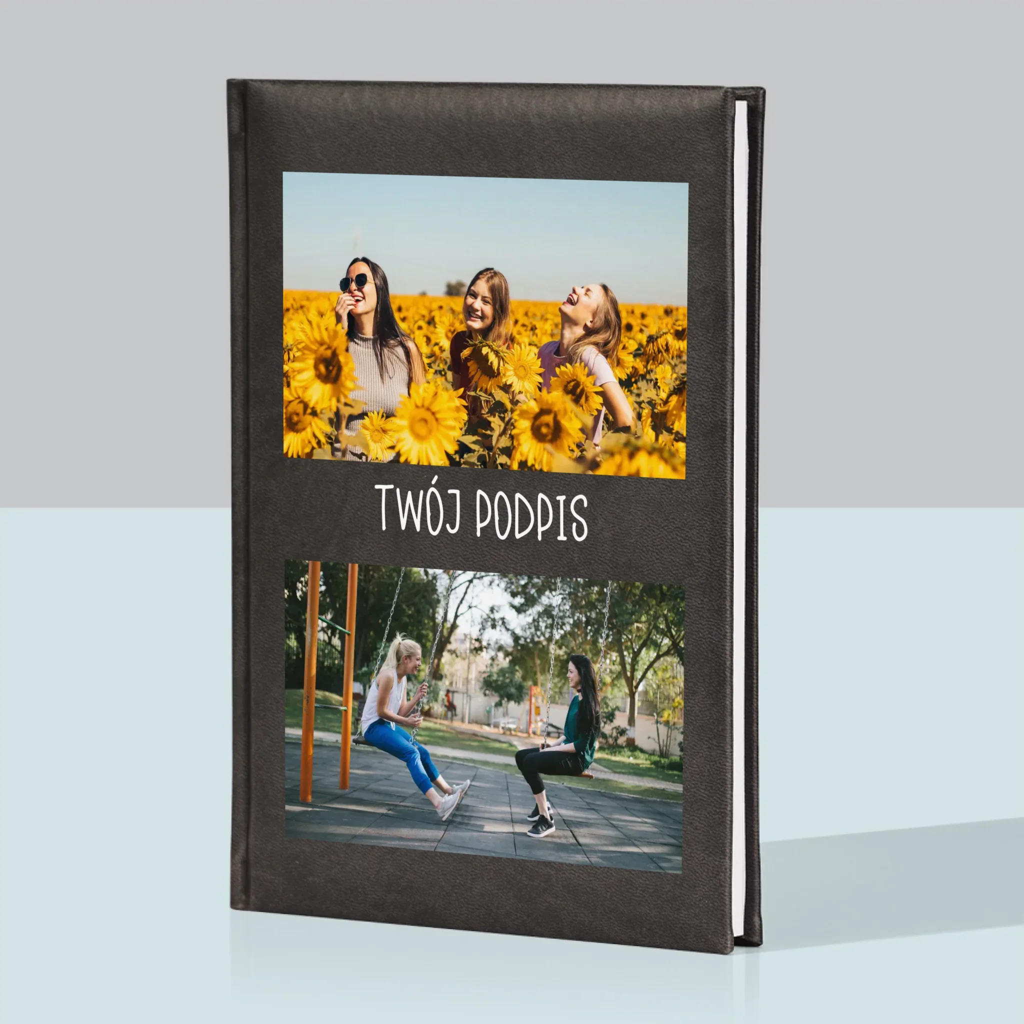 Fotokolaż: 2 Zdjęcia i Podpis - Notes Książkowy z Nadrukiem - Image 6