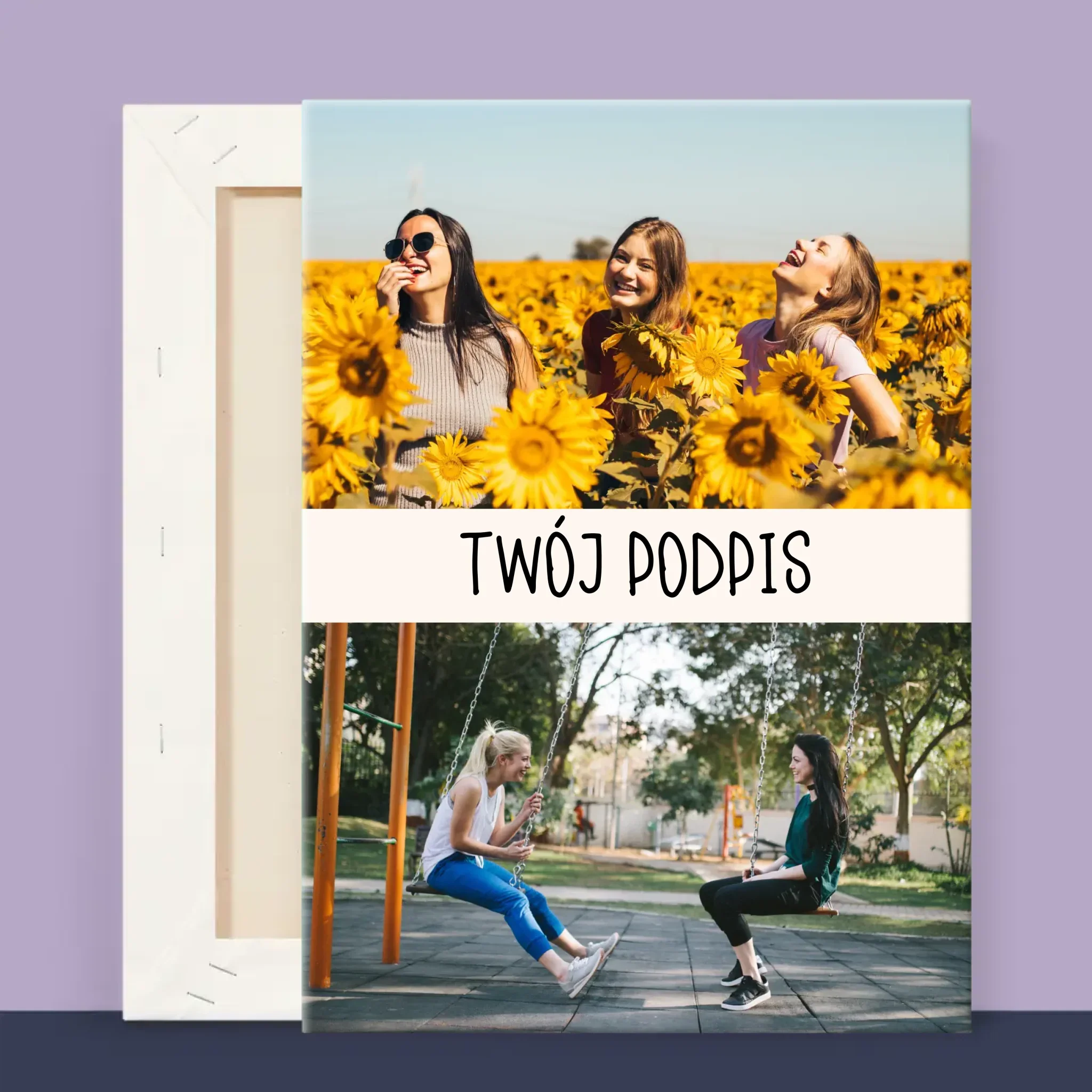 Fotokolaż: 2 Zdjęcia i Podpis - Wydruk Obramowany - Image 13