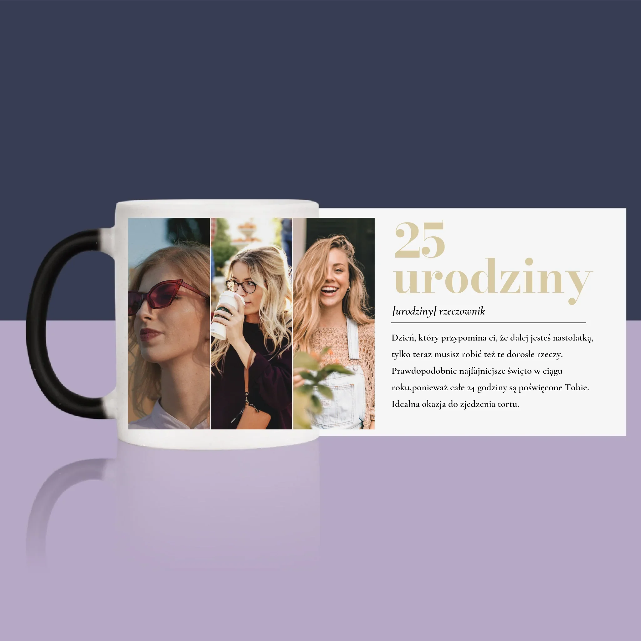 Fotokolaż: 25 Urodziny Definicja - Kubek z Nadrukiem - Image 7