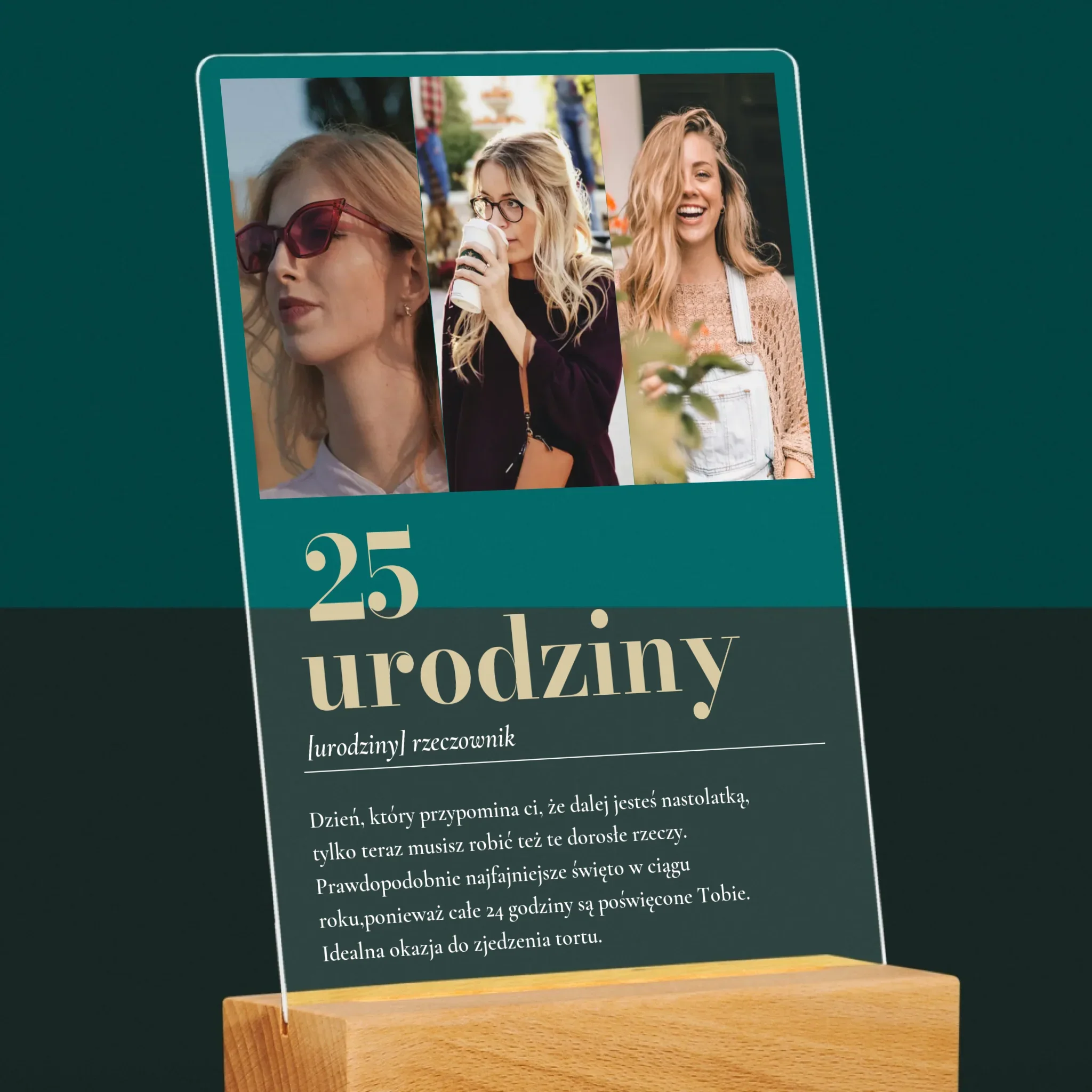 Fotokolaż: 25 Urodziny Definicja - Wydruk Na Szkle Akrylowym - Image 6