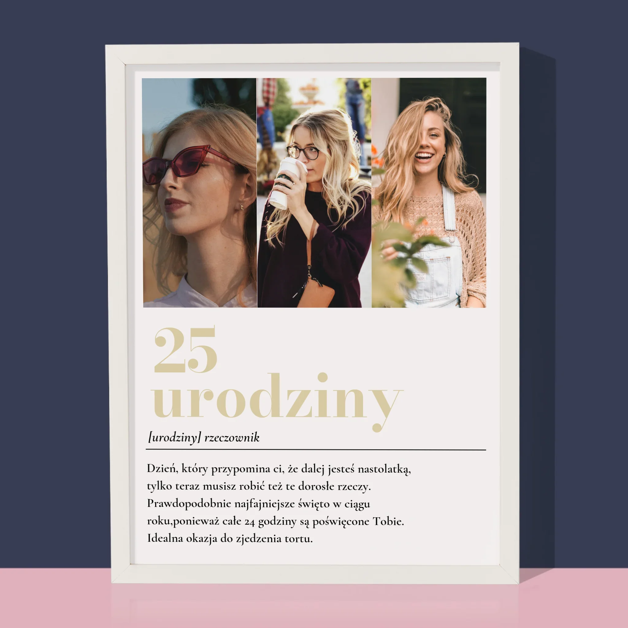 Fotokolaż: 25 Urodziny Definicja - Wydruk Obramowany - Image 4