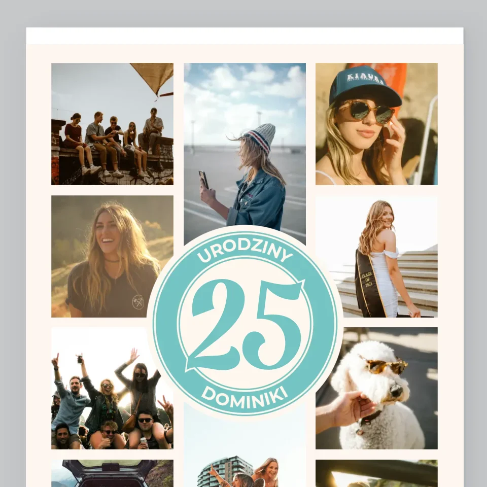 Fotokolaż: 25 Urodziny - Wydruk Obramowany - Image 2