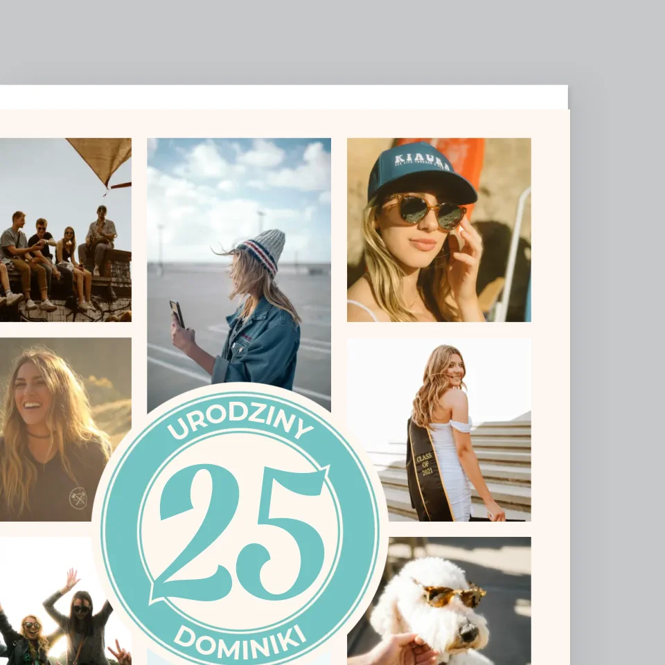 Fotokolaż: 25 Urodziny - Wydruk Obramowany - Image 3