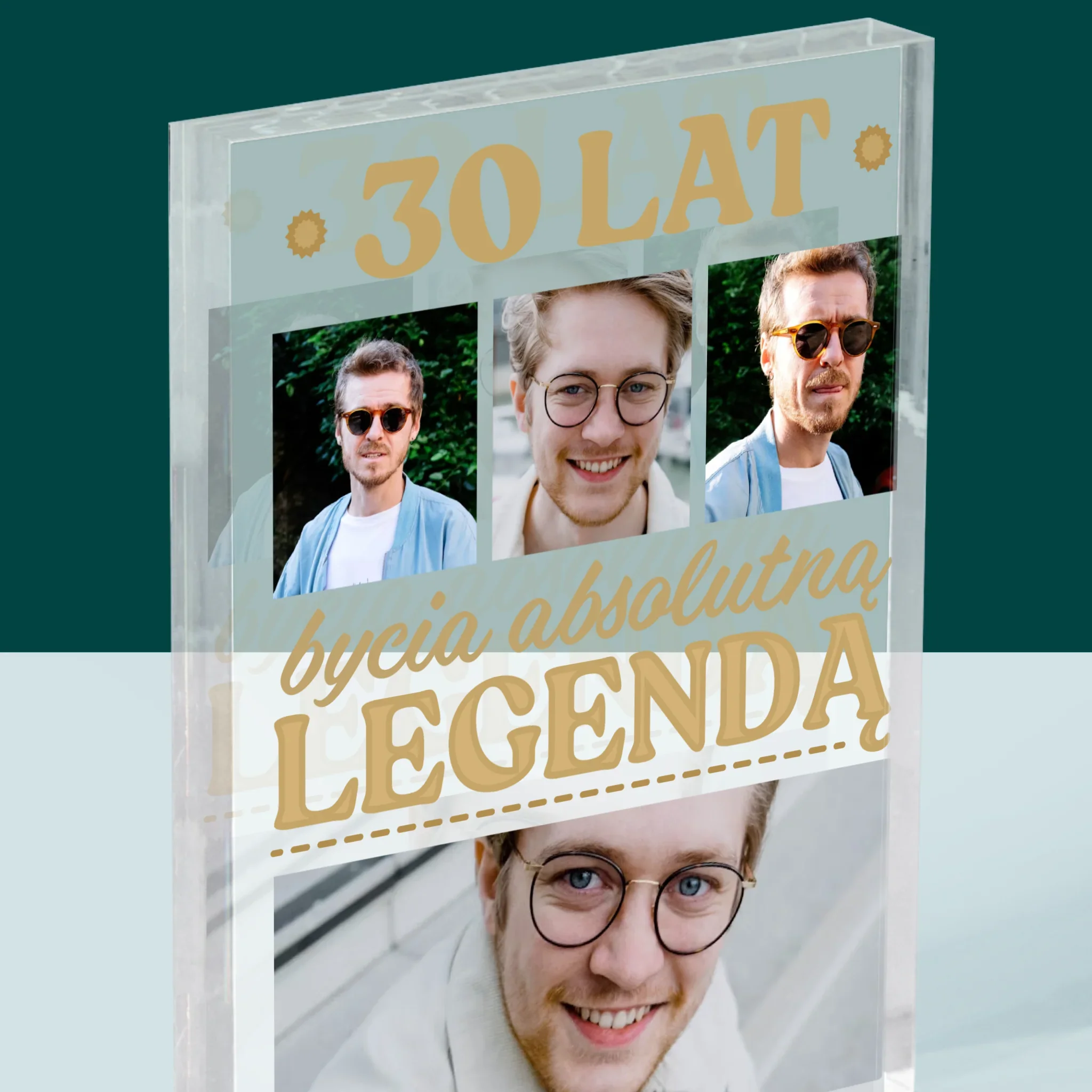 Fotokolaż: 30 Lat Bycia Legendą - Blok Akrylowy z Nadrukiem - Image 2