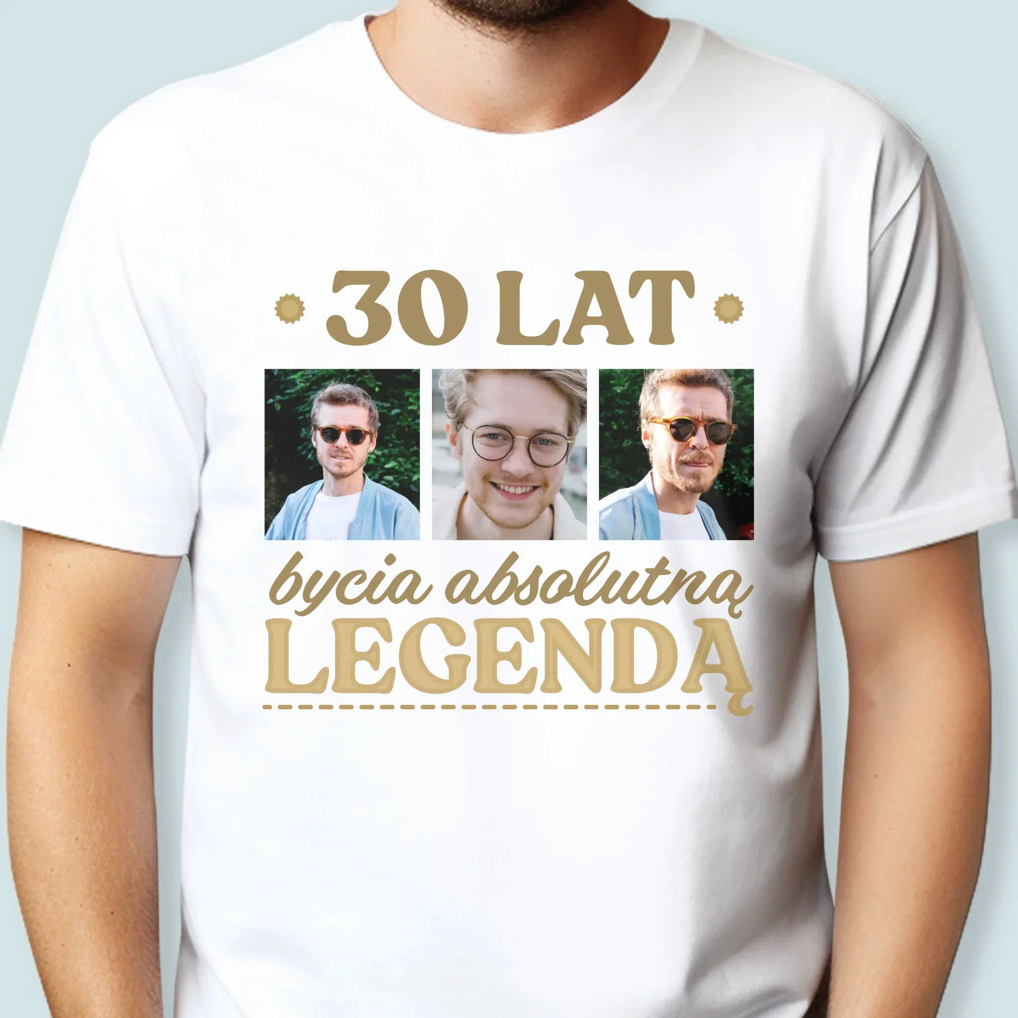 Fotokolaż: 30 Lat Bycia Legendą - Koszulka Męska - Image 2
