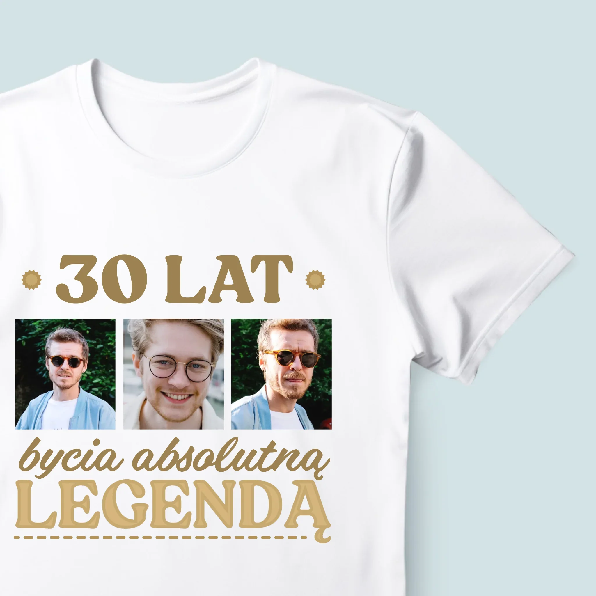 Fotokolaż: 30 Lat Bycia Legendą - Koszulka Męska - Image 4