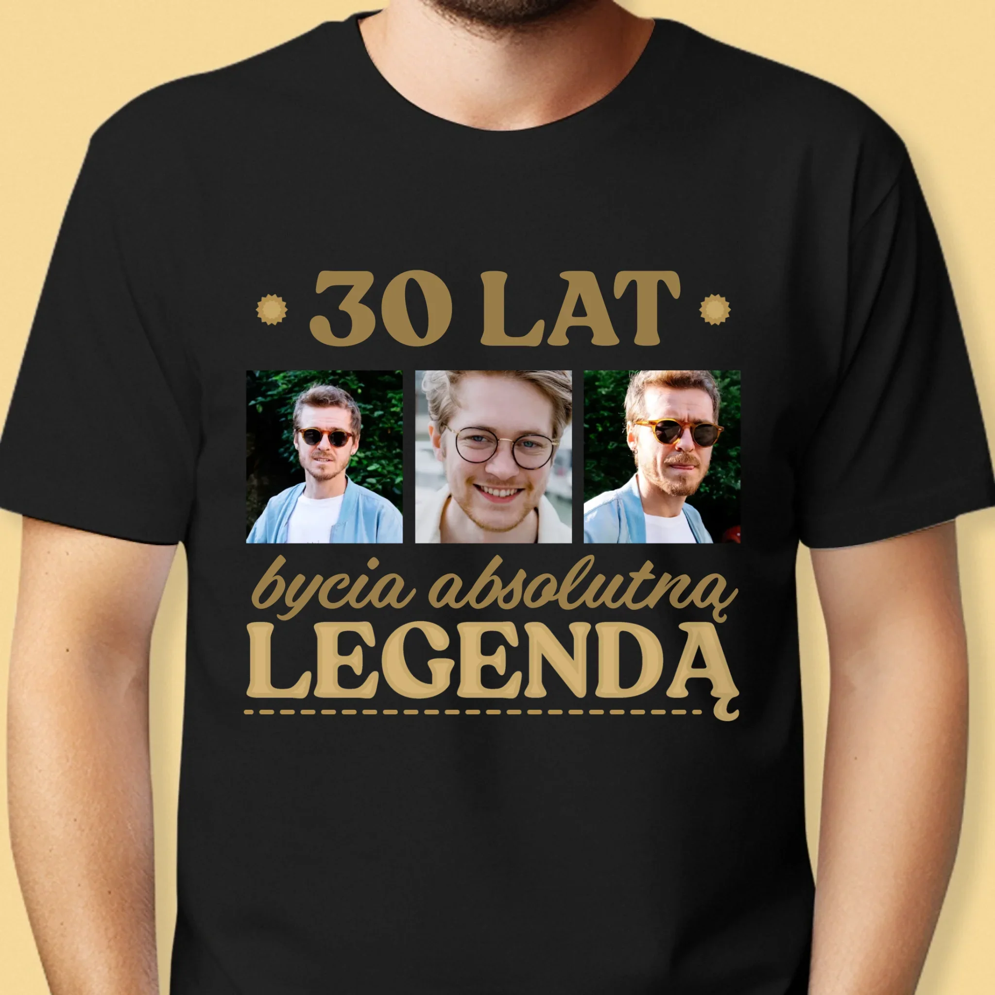 Fotokolaż: 30 Lat Bycia Legendą - Koszulka Męska - Image 6