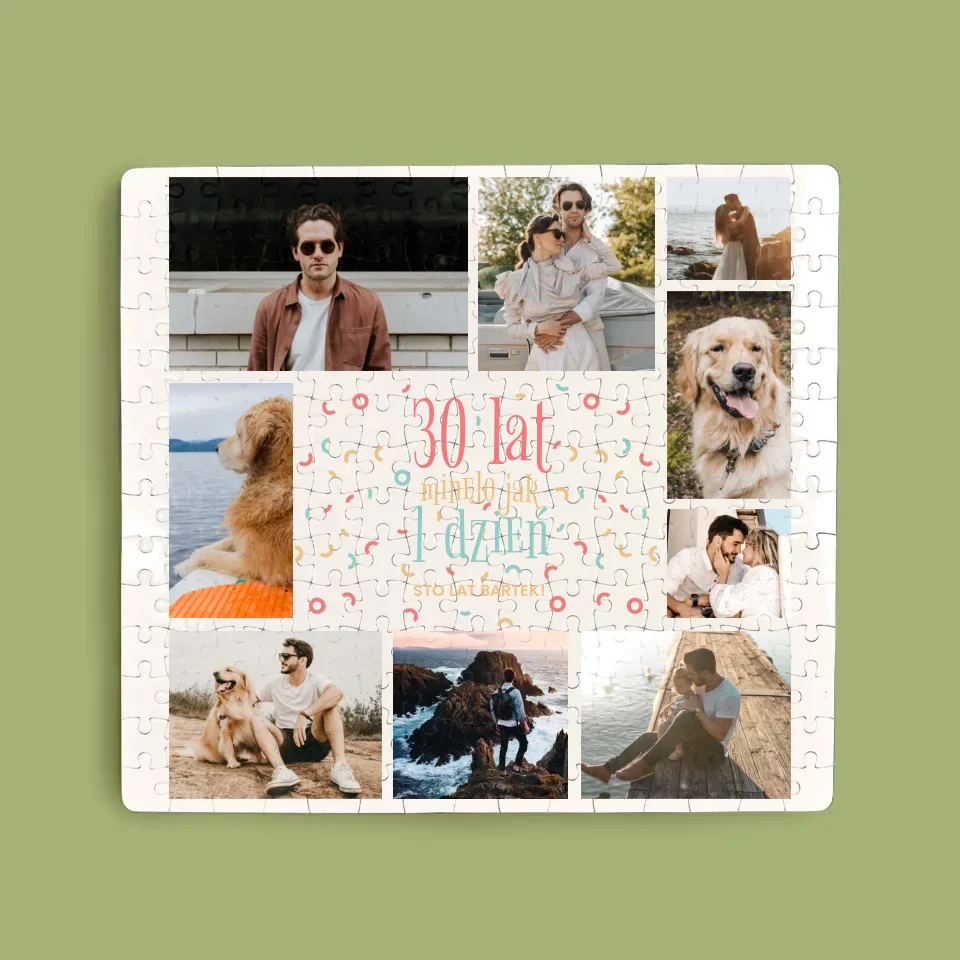 Fotokolaż: 30 Lat Minęło - Personalizowane Puzzle - Image 3