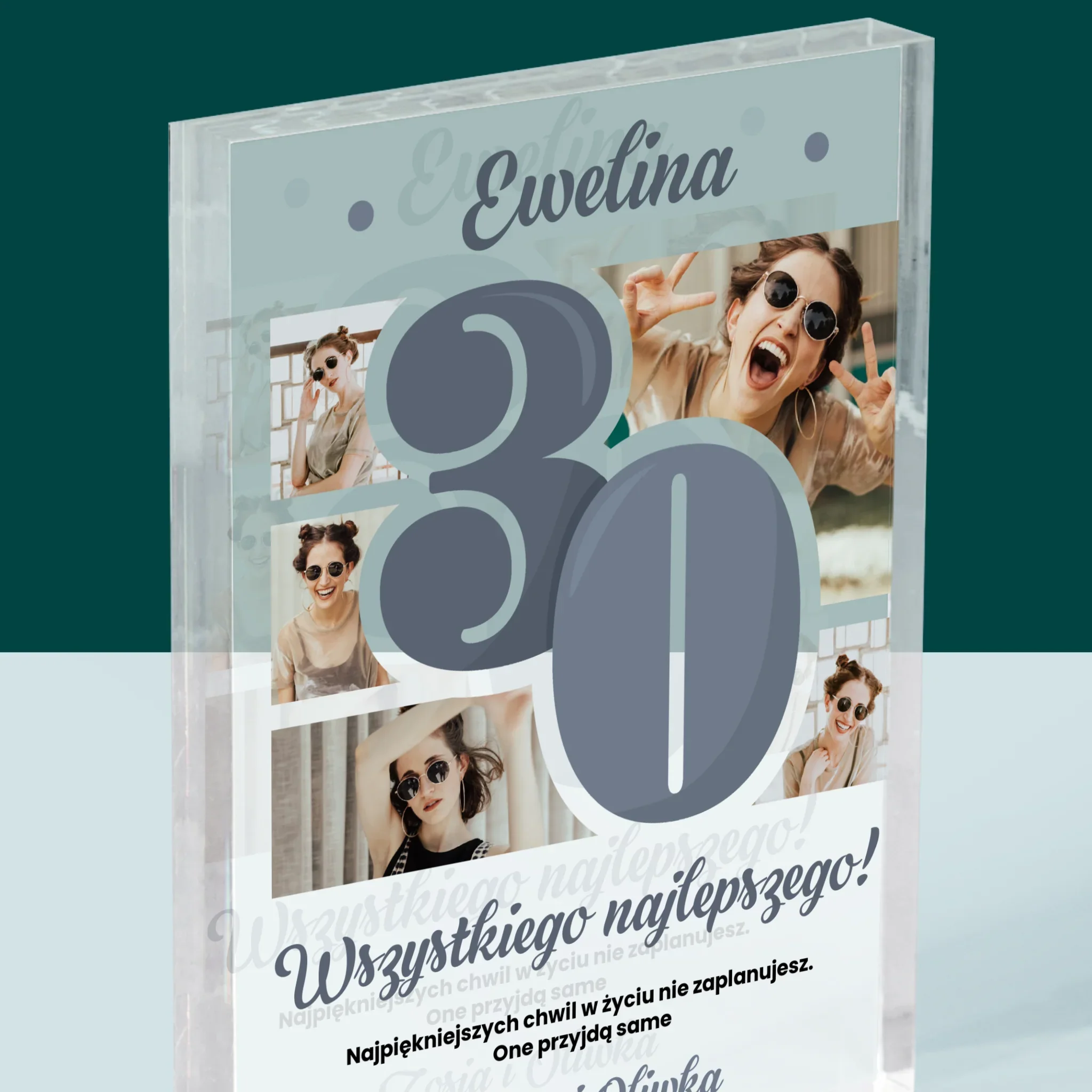 Fotokolaż: 30 Najpiękniejsze Chwile - Blok Akrylowy z Nadrukiem - Image 2