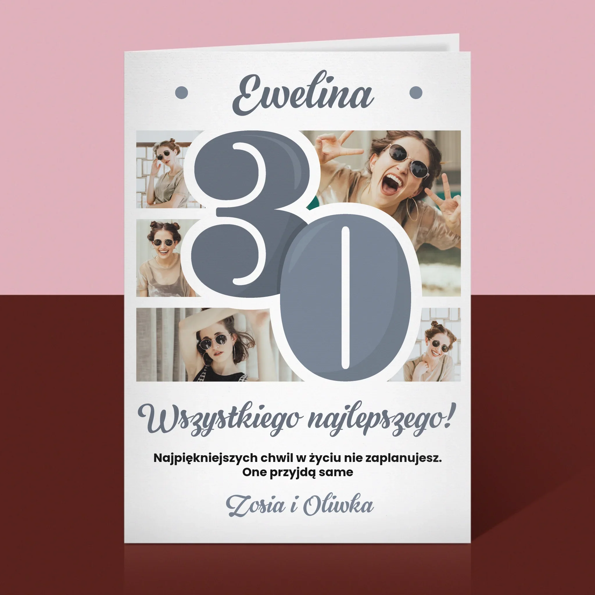Fotokolaż: 30 Najpiękniejsze Chwile - Kartka z Życzeniami