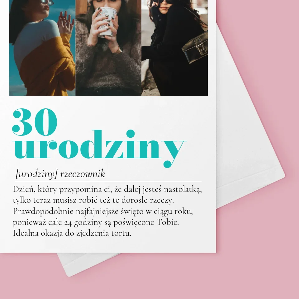 Fotokolaż: 30 Urodziny Definicja - Kartka z Życzeniami - Image 4