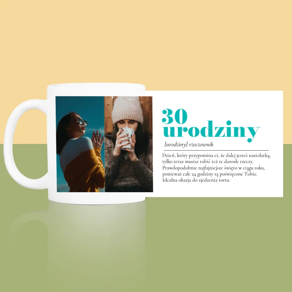Fotokolaż: 30 Urodziny Definicja - Kubek z Nadrukiem - Image 4