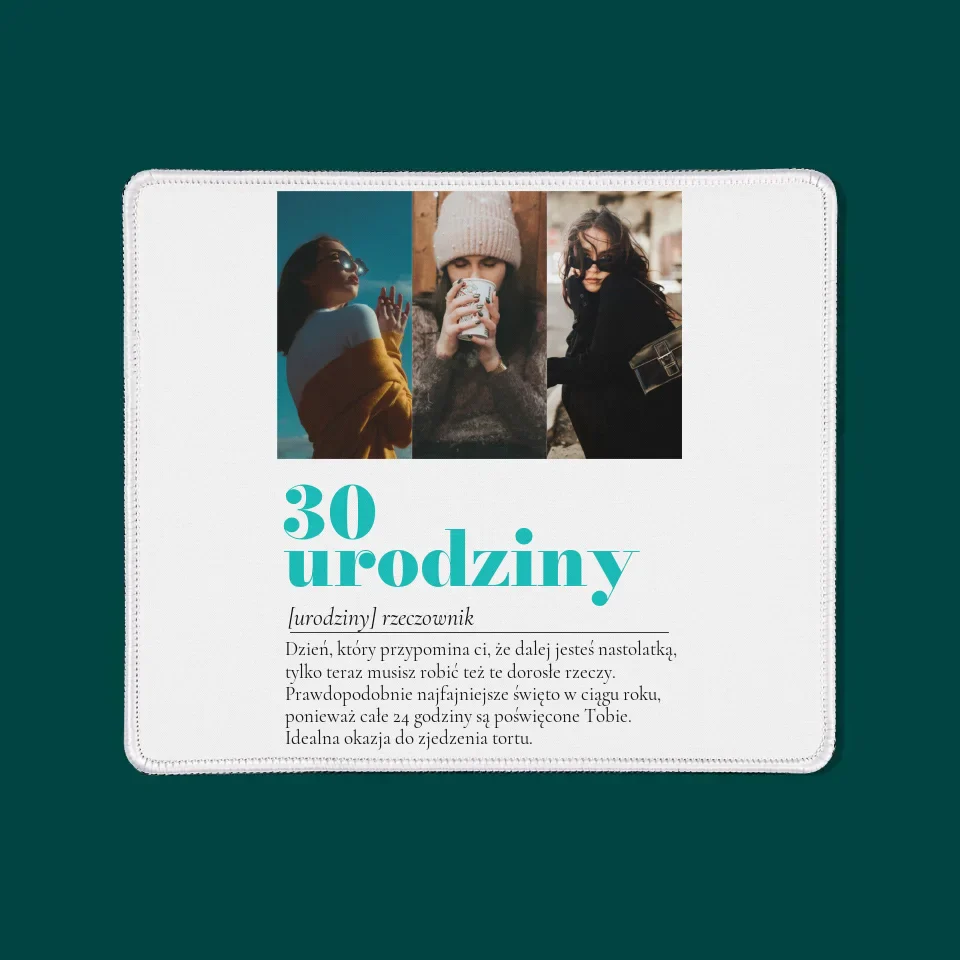 Fotokolaż: 30 Urodziny Definicja - Podkładka Pod Myszkę - Image 3