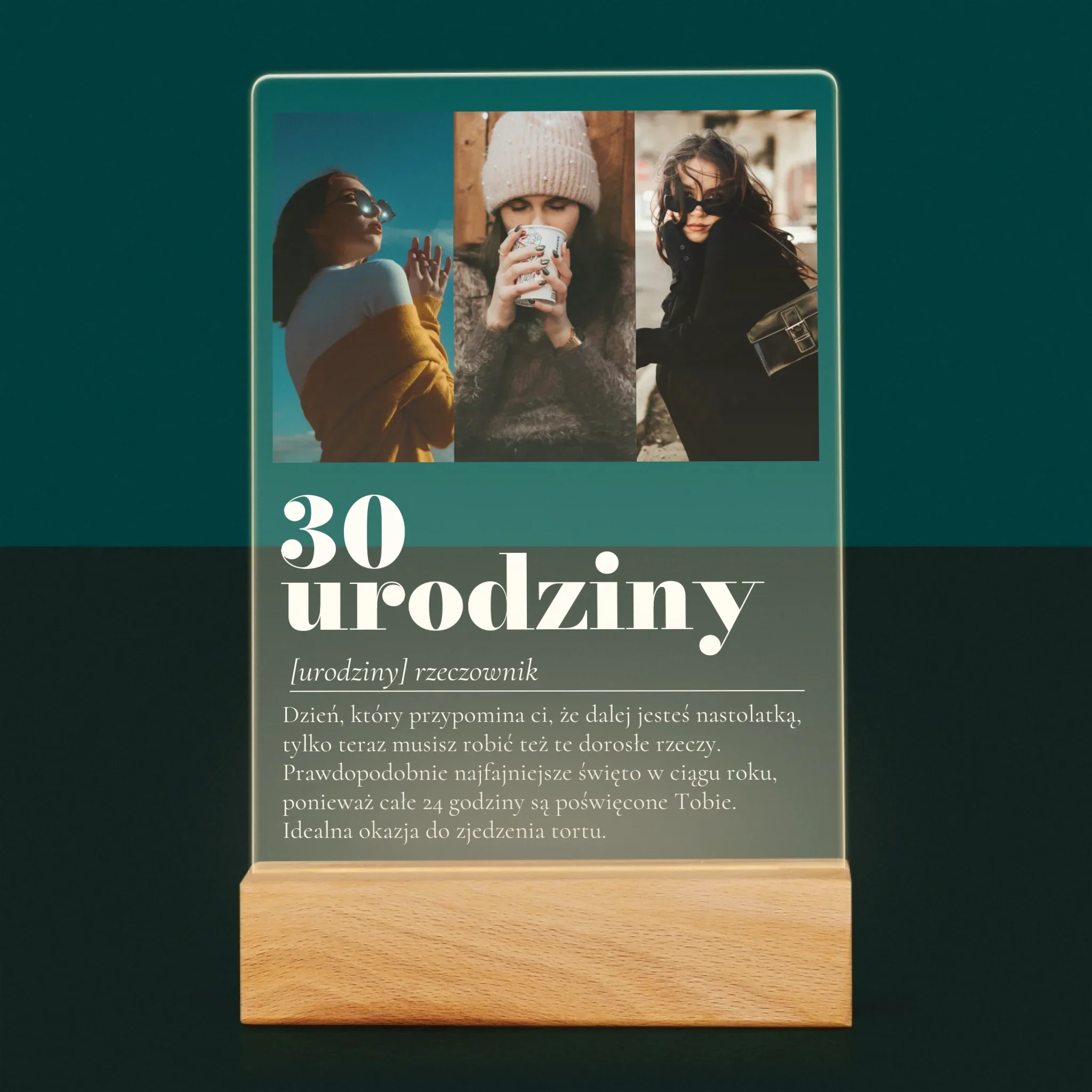 Fotokolaż: 30 Urodziny Definicja - Wydruk Na Szkle Akrylowym - Image 7