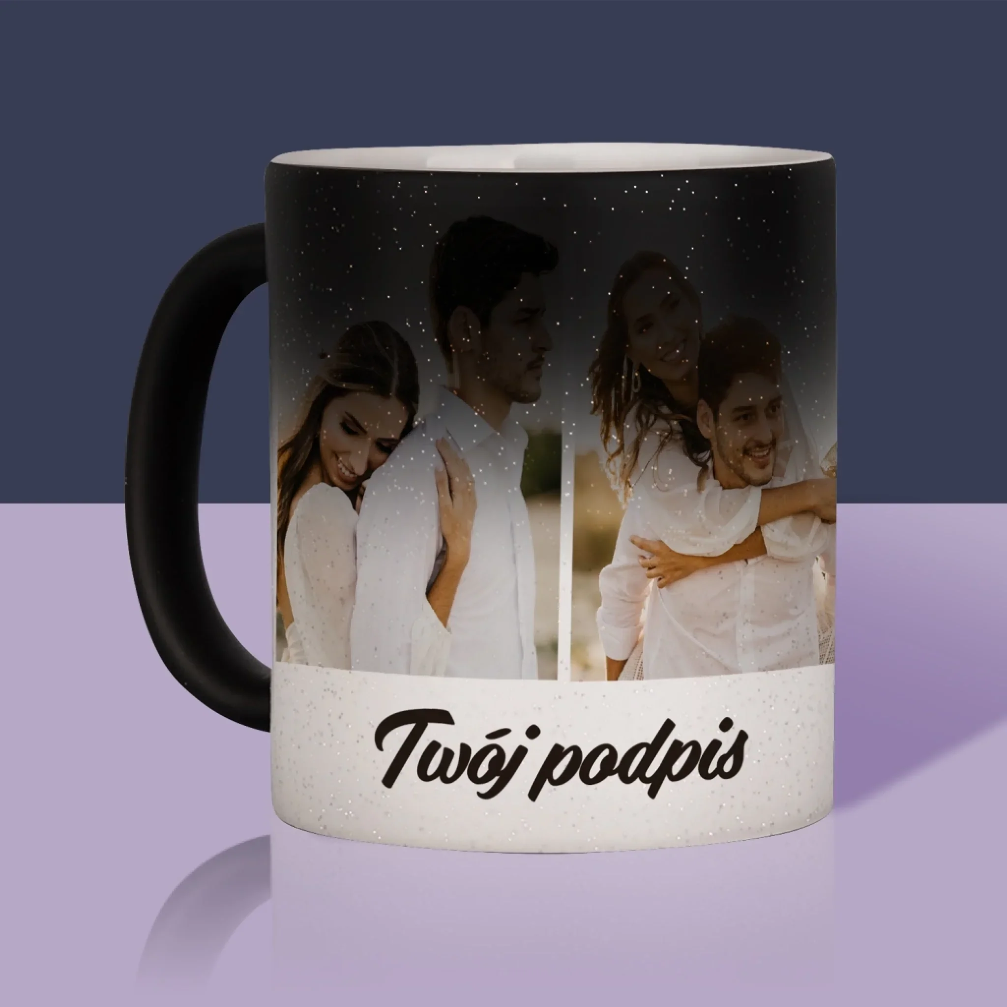 Fotokolaż: 4 Zdjęcia i Podpis - Kubek z Nadrukiem - Image 11