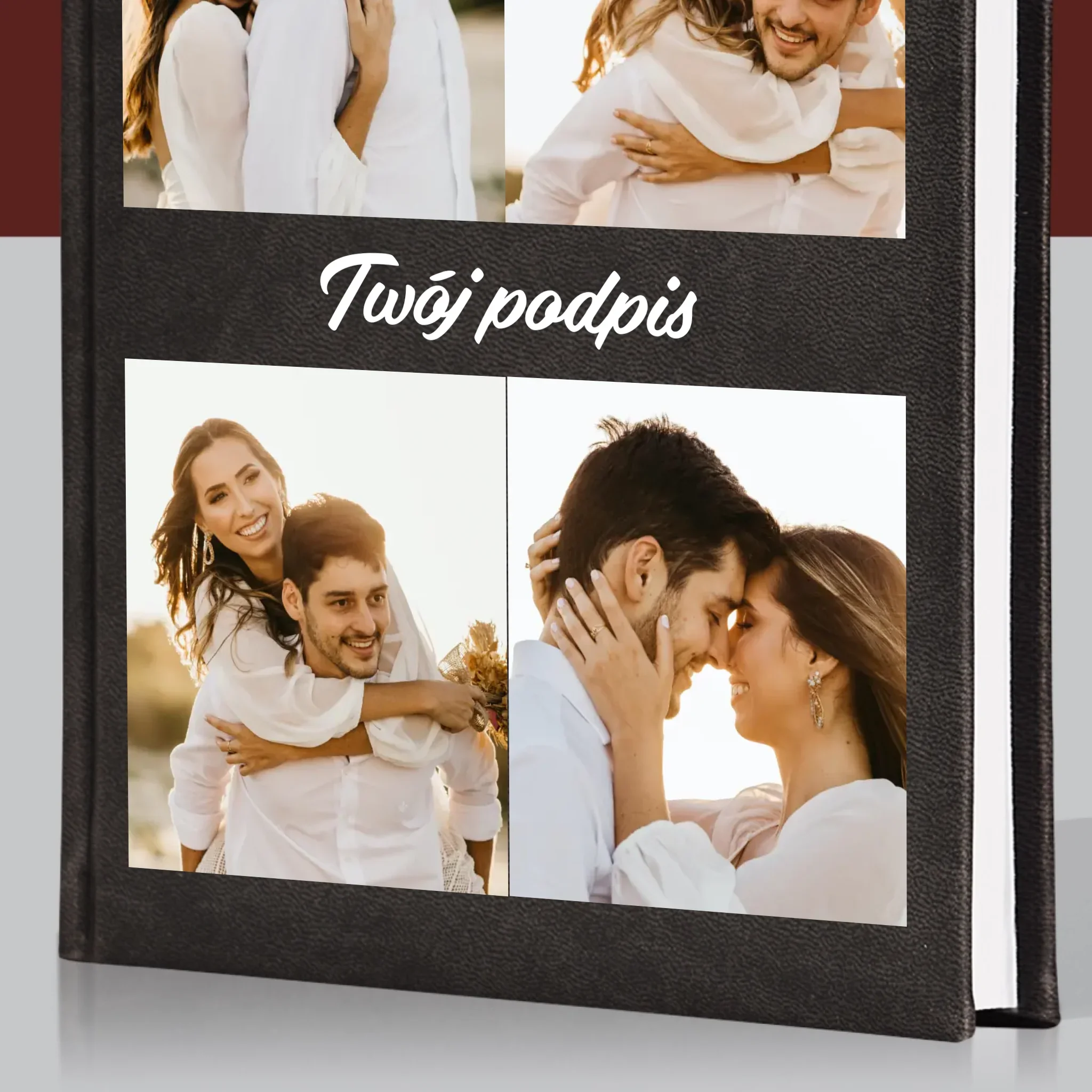 Fotokolaż: 4 Zdjęcia i Podpis - Planer Książkowy z Nadrukiem - Image 5