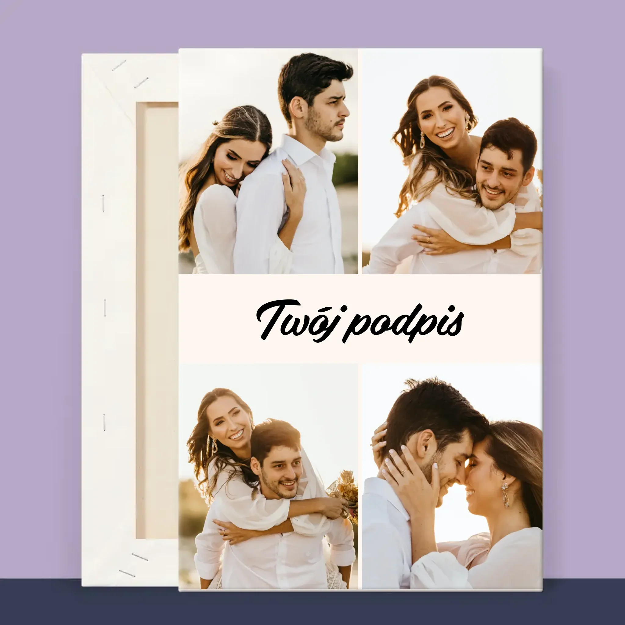 Fotokolaż: 4 Zdjęcia i Podpis - Wydruk Obramowany - Image 12