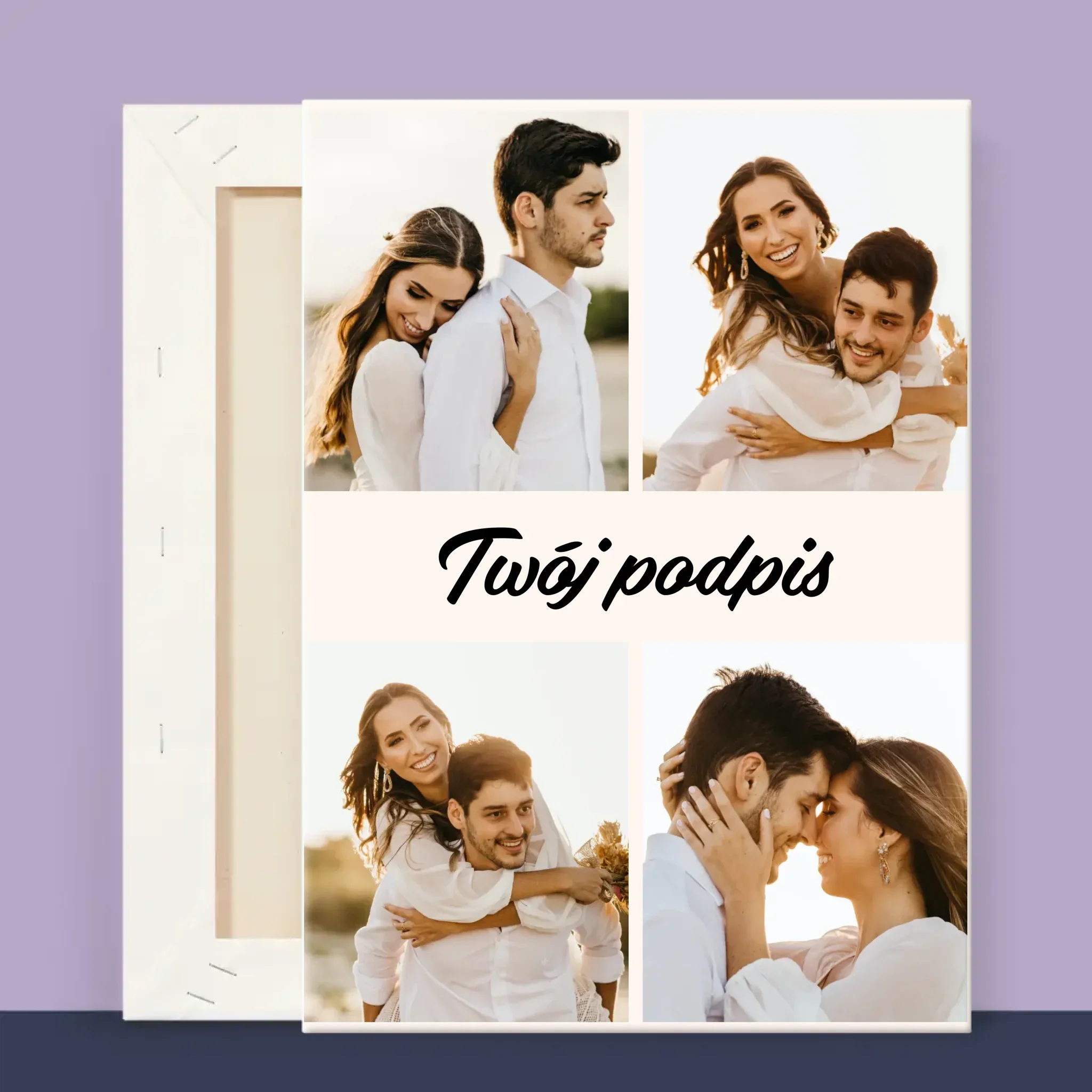 Fotokolaż: 4 Zdjęcia i Podpis - Wydruk Obramowany - Image 13