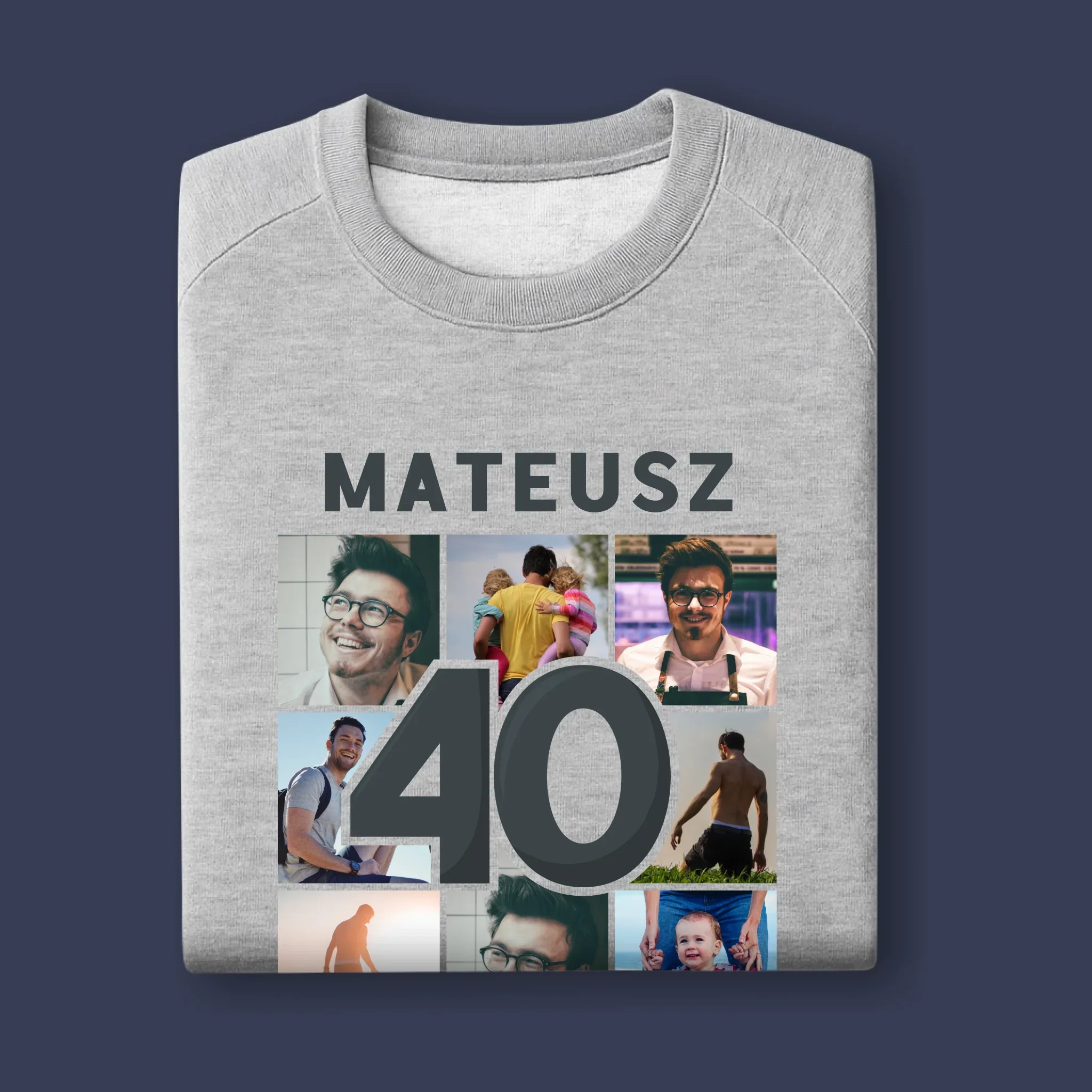 Fotokolaż: 40 Lat - Bluza Męska Z Kapturem - Image 11