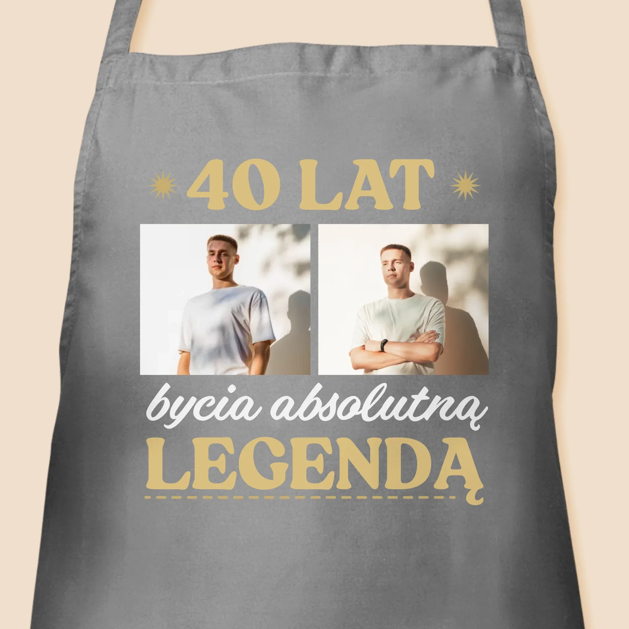 Fotokolaż: 40 Lat Bycia Legendą - Fartuch z Nadrukiem - Image 3