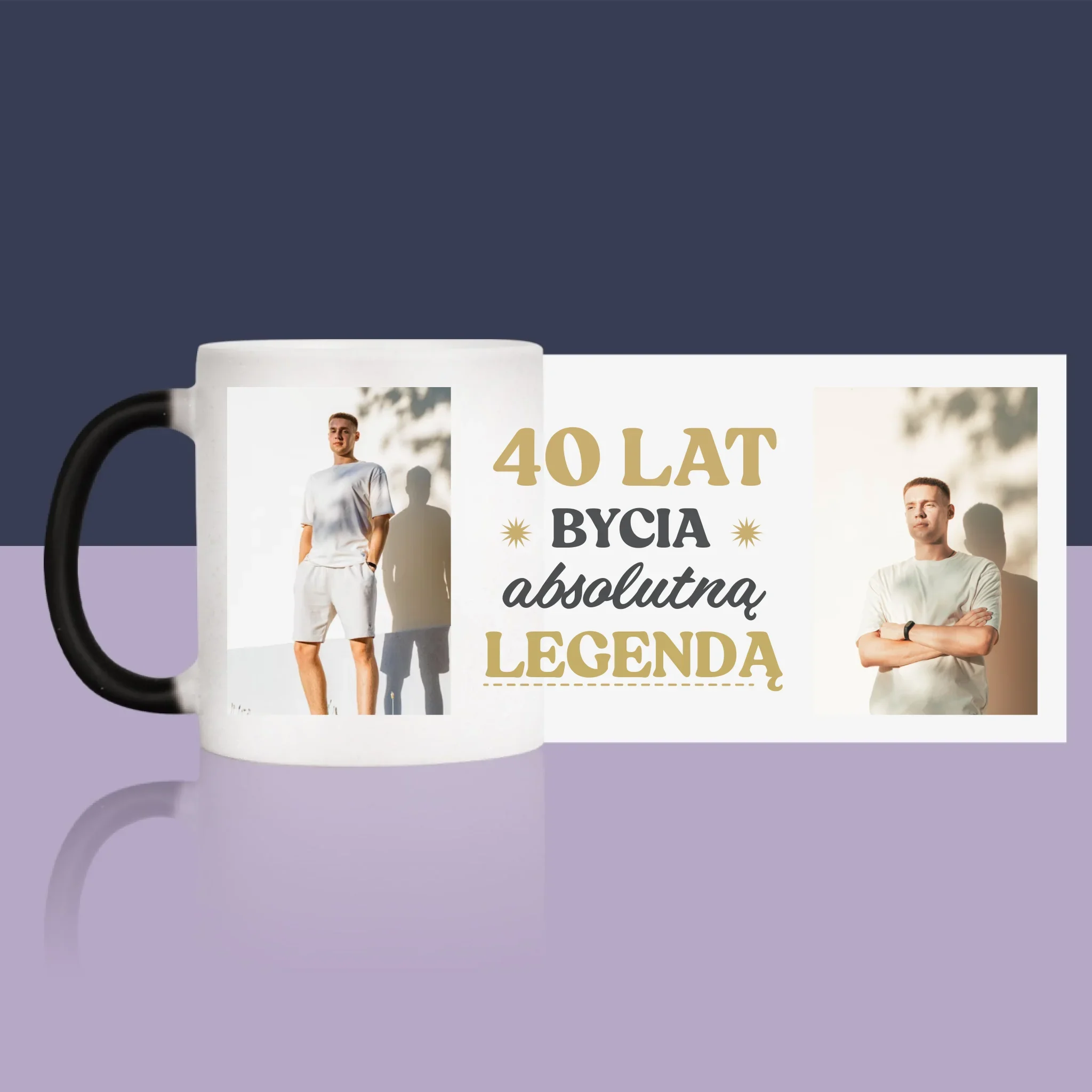 Fotokolaż: 40 Lat Bycia Legendą - Kubek z Nadrukiem - Image 13