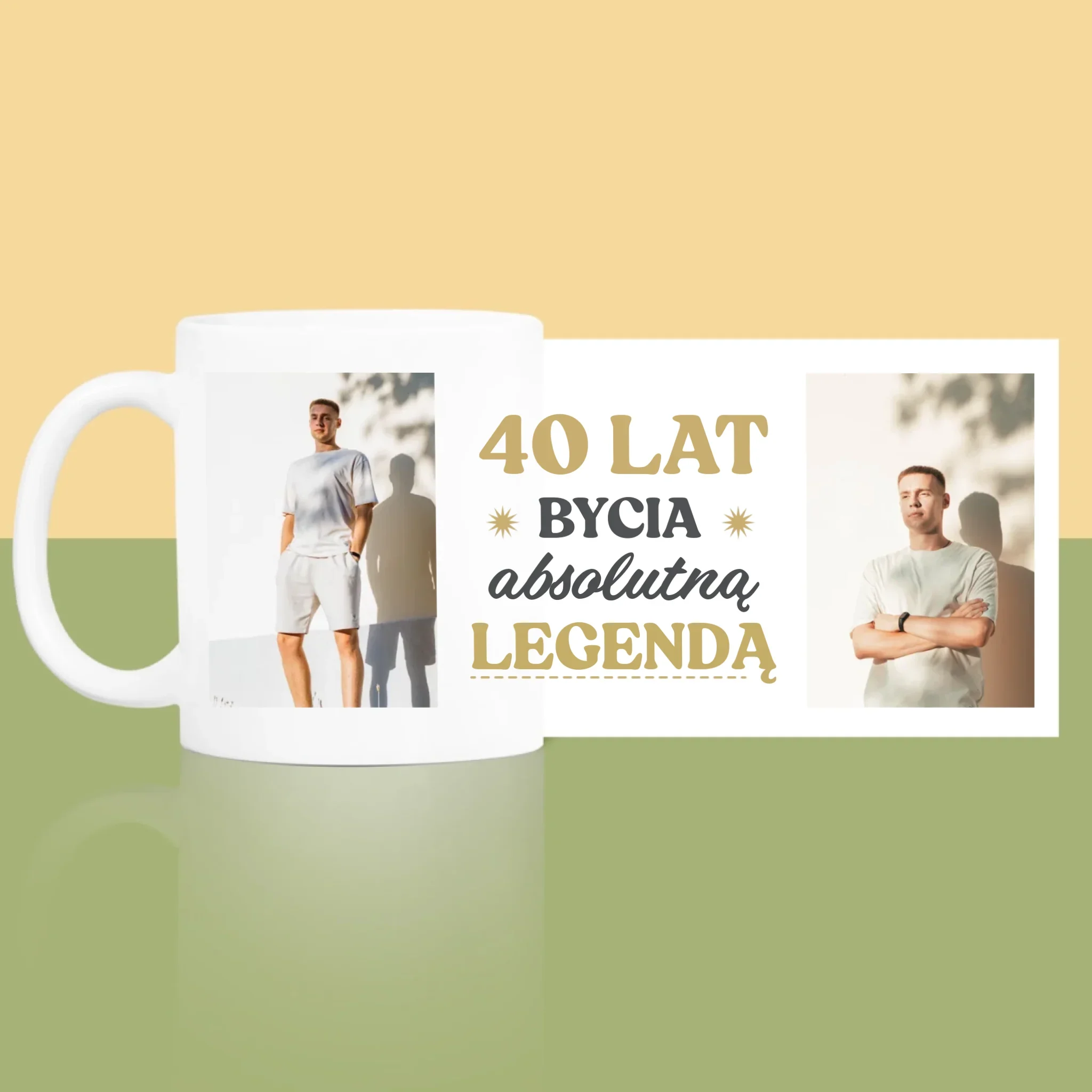Fotokolaż: 40 Lat Bycia Legendą - Kubek z Nadrukiem - Image 4