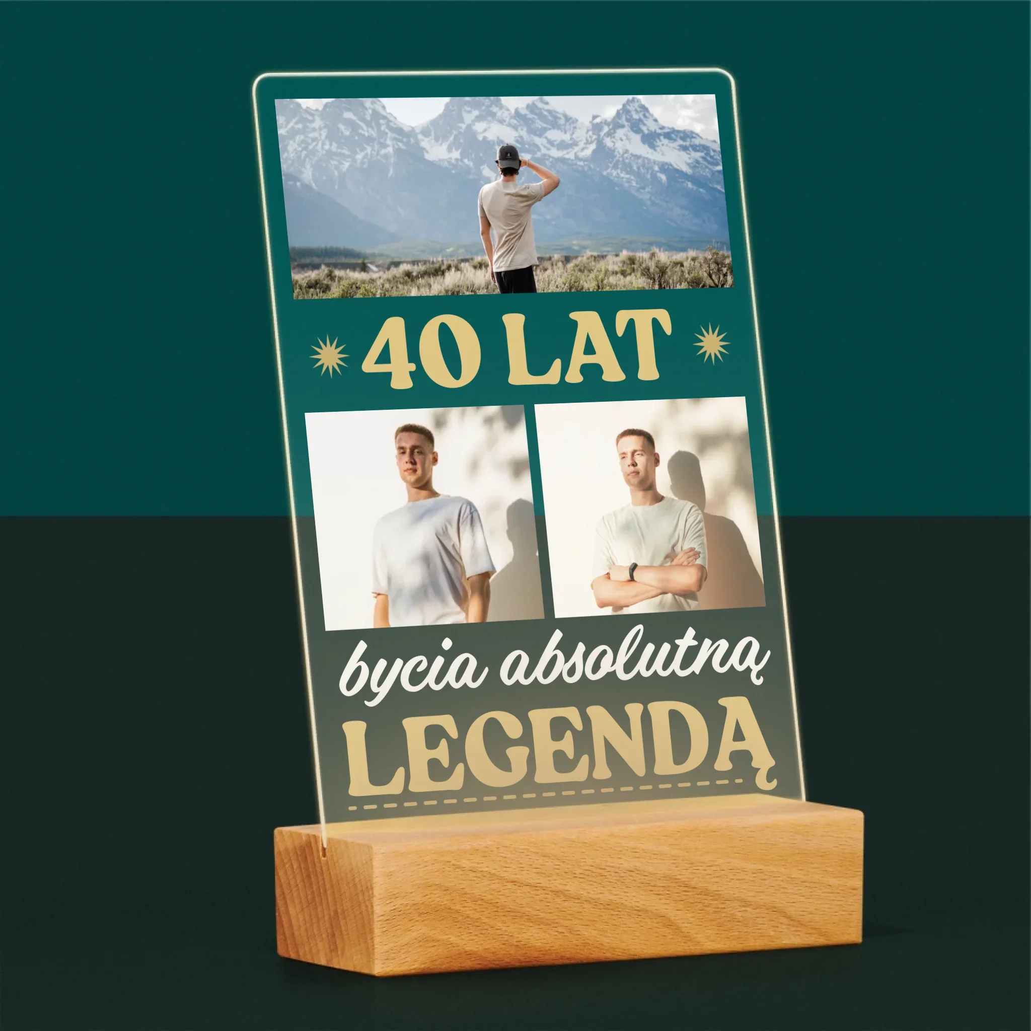 Fotokolaż: 40 Lat Bycia Legendą - Wydruk Na Szkle Akrylowym - Image 5
