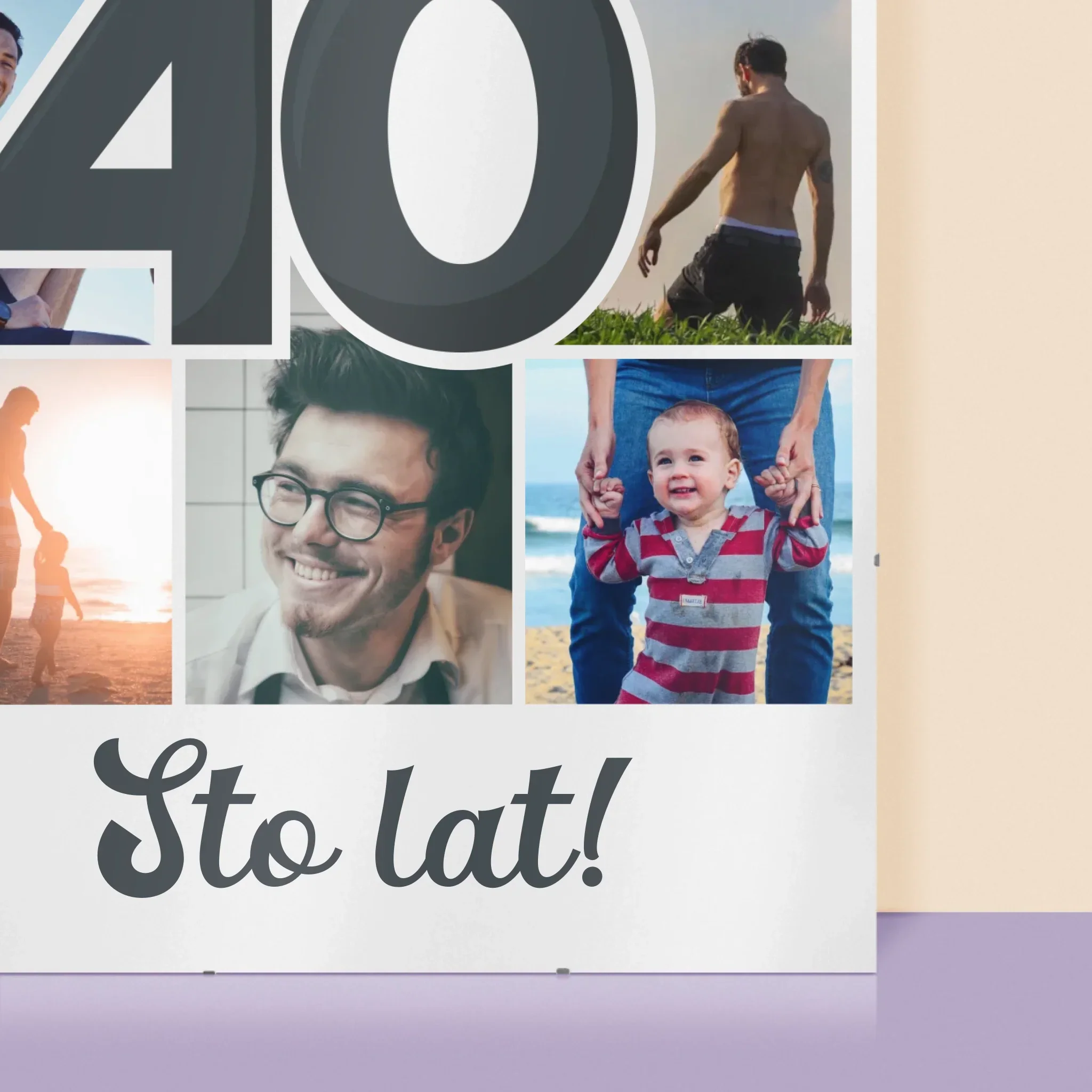 Fotokolaż: 40 Lat - Personalizowany Plakat - Image 2