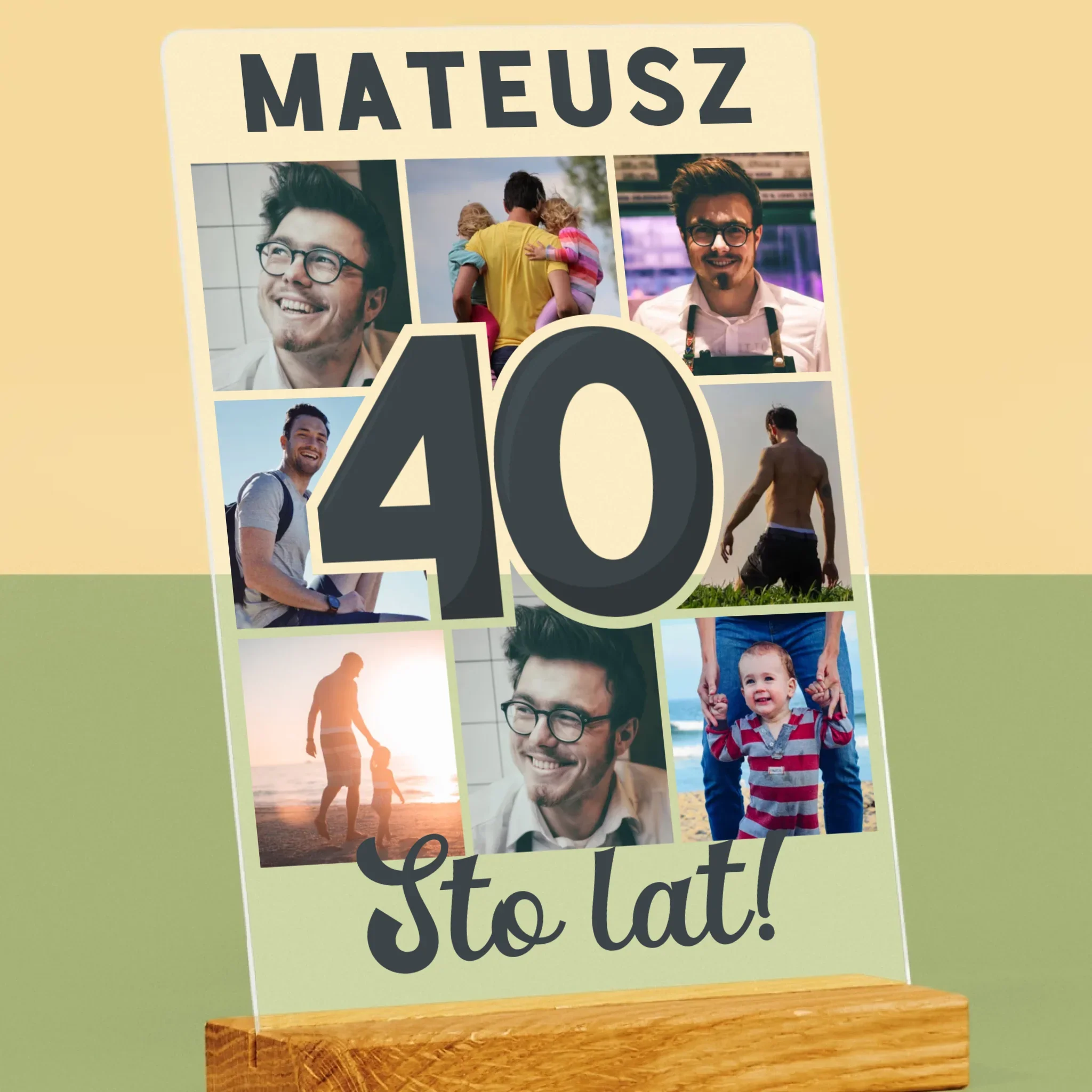 Fotokolaż: 40 Lat - Wydruk Na Szkle Akrylowym - Image 2