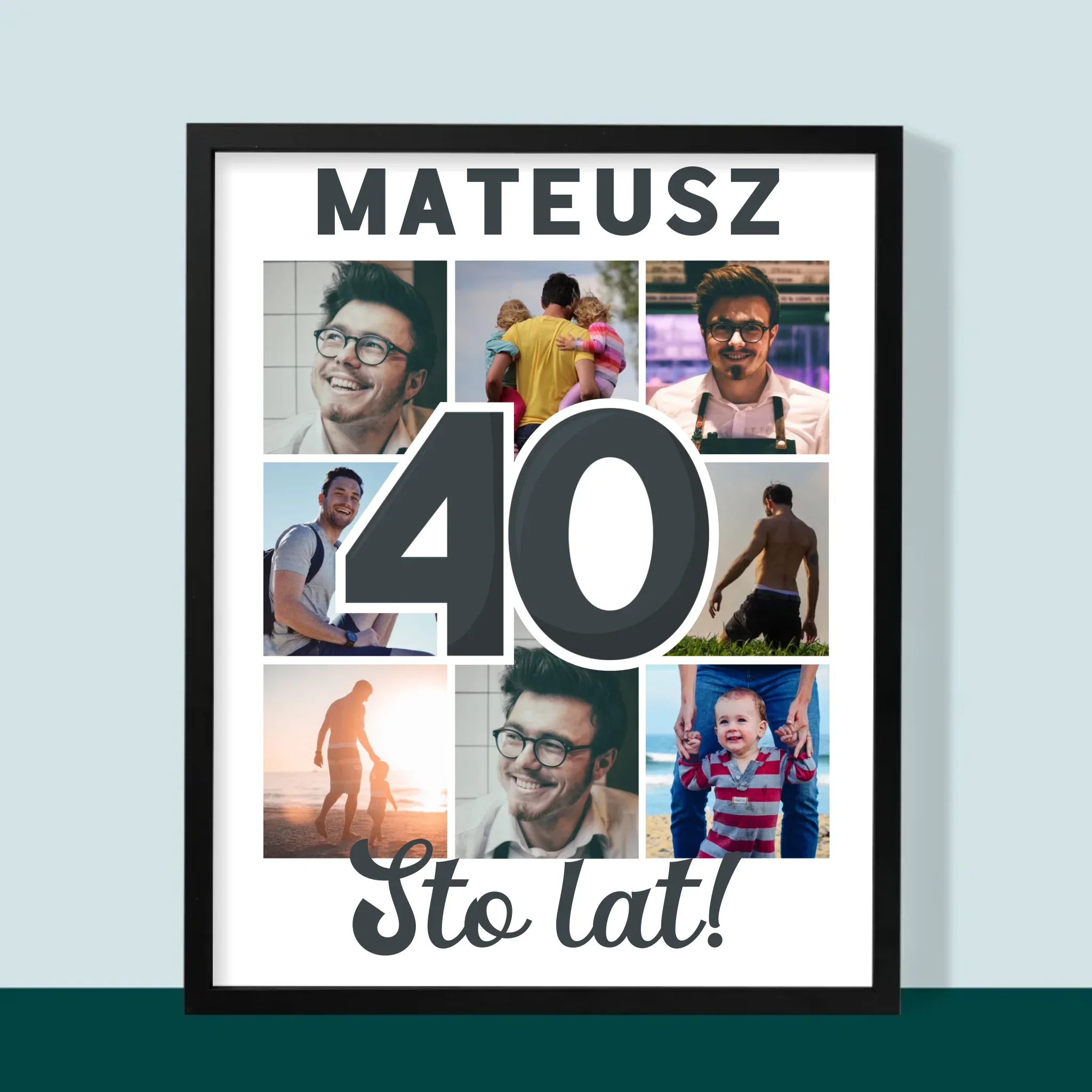 Fotokolaż: 40 Lat - Wydruk Obramowany - Image 5