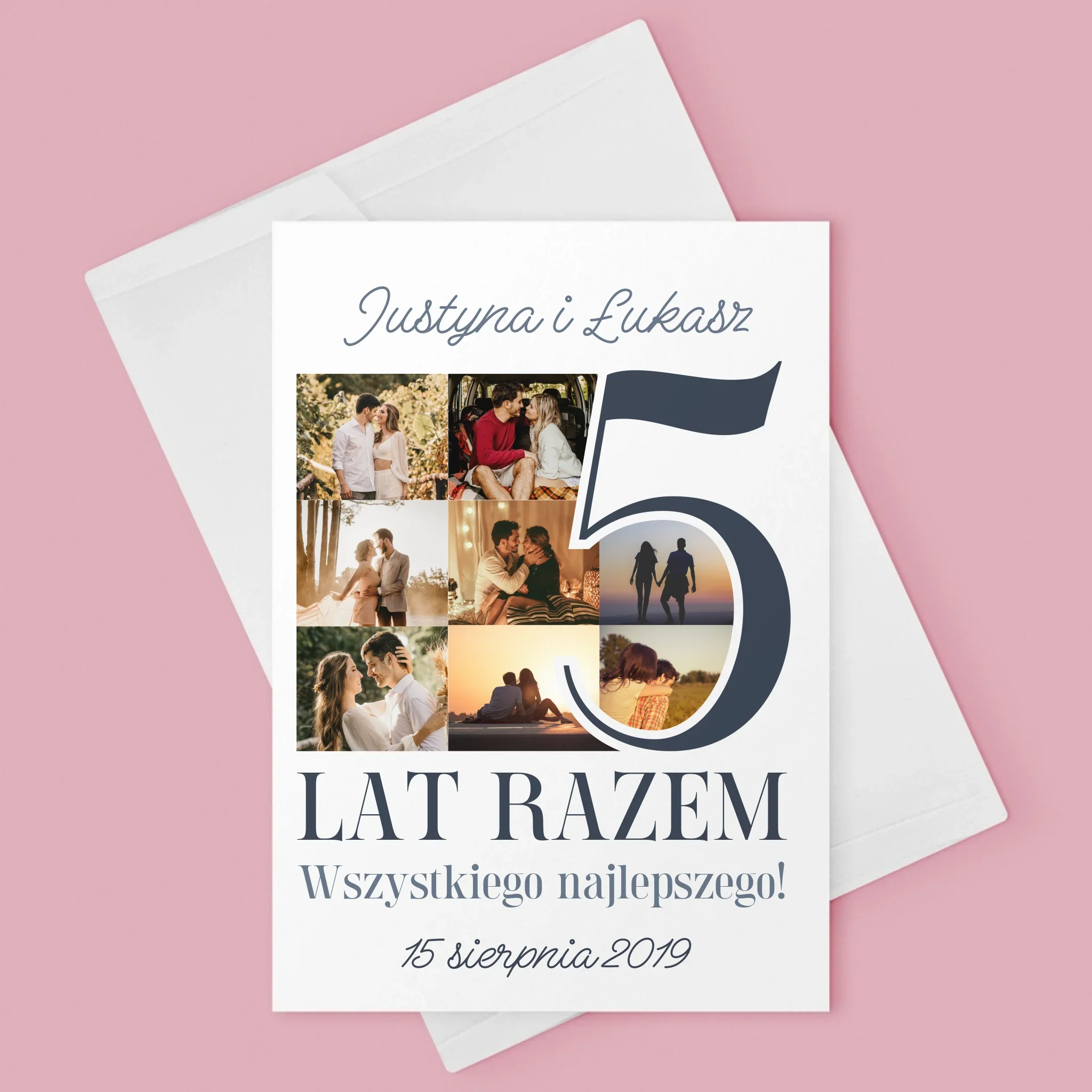 Fotokolaż: 5 Lat Razem - Kartka Z Życzeniami - Image 3